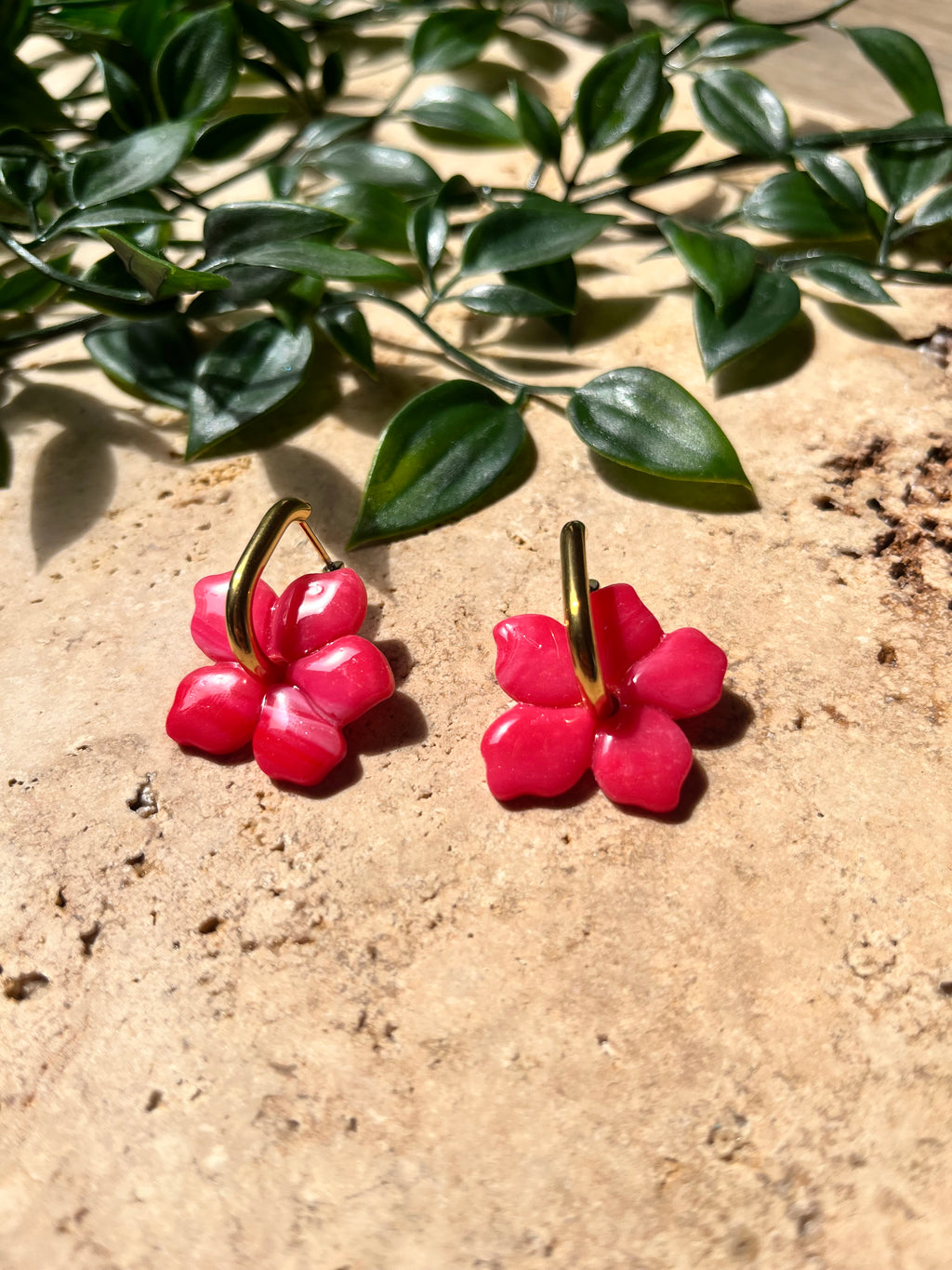 Pampilles fleurs - Rose bonbon