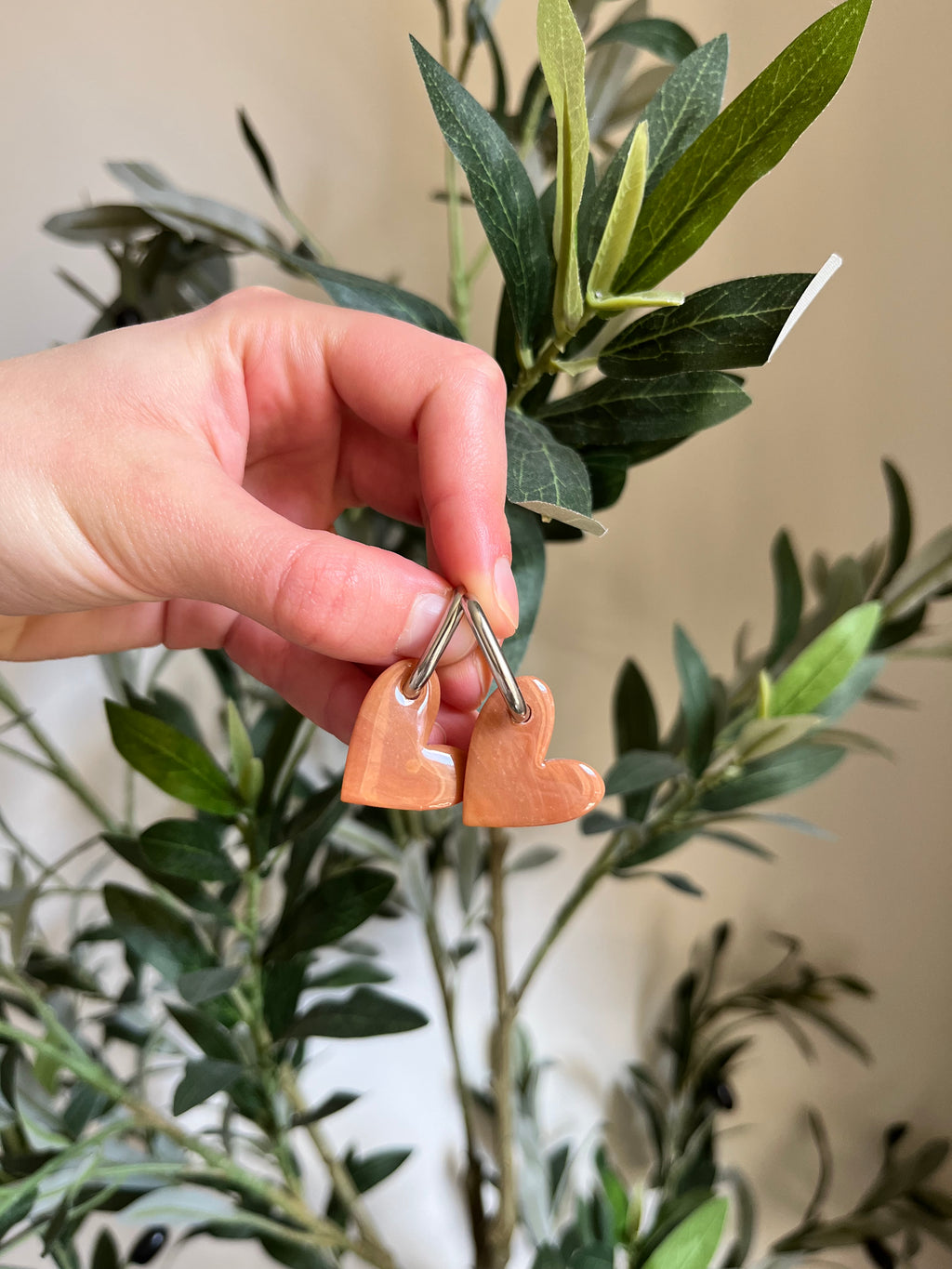 Pampilles cœurs - Marron reflet