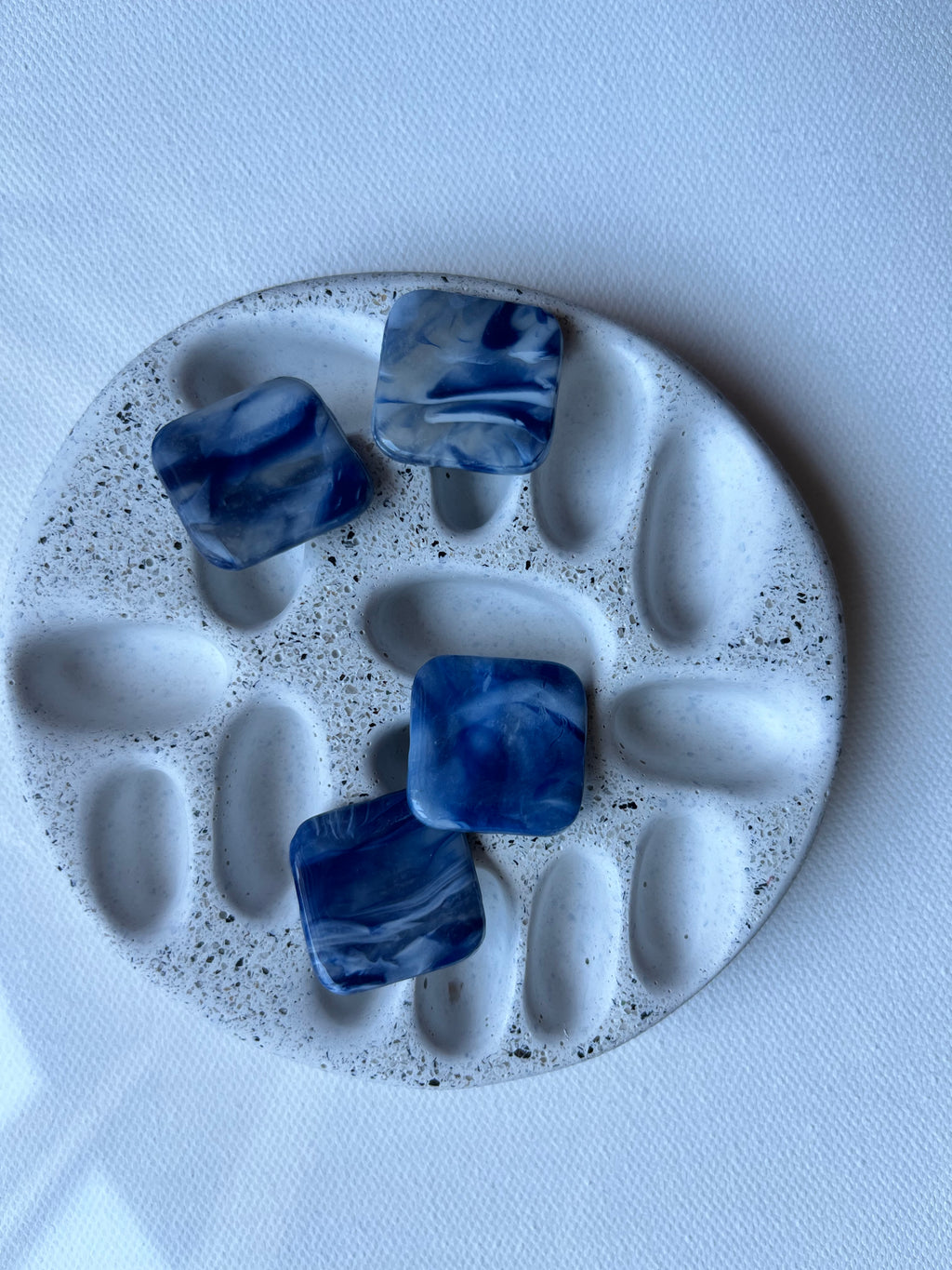 Boucles d’oreilles carrées - La mer