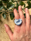 Bague cœur bleu