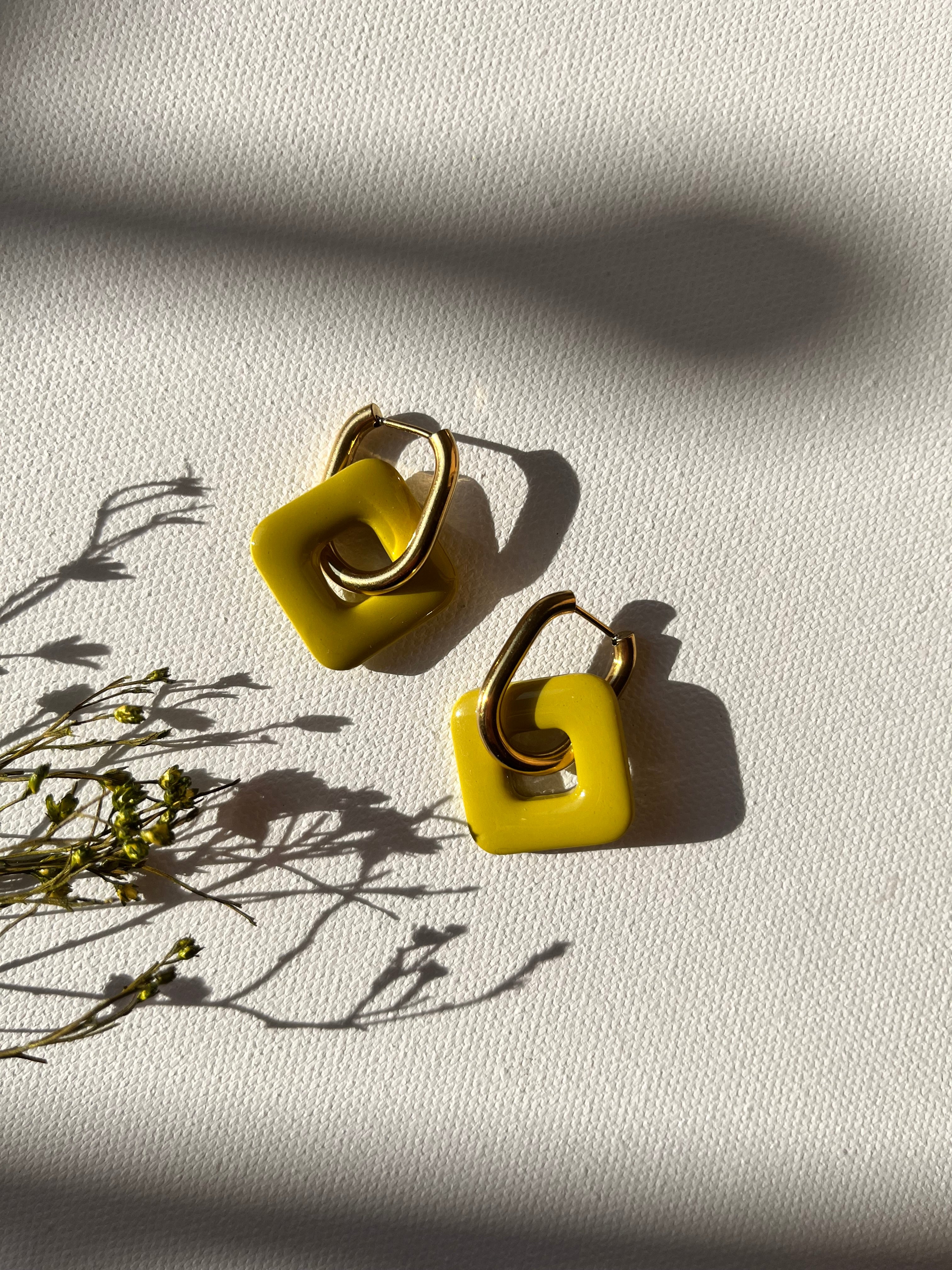 Pampilles carrées - Vert olive