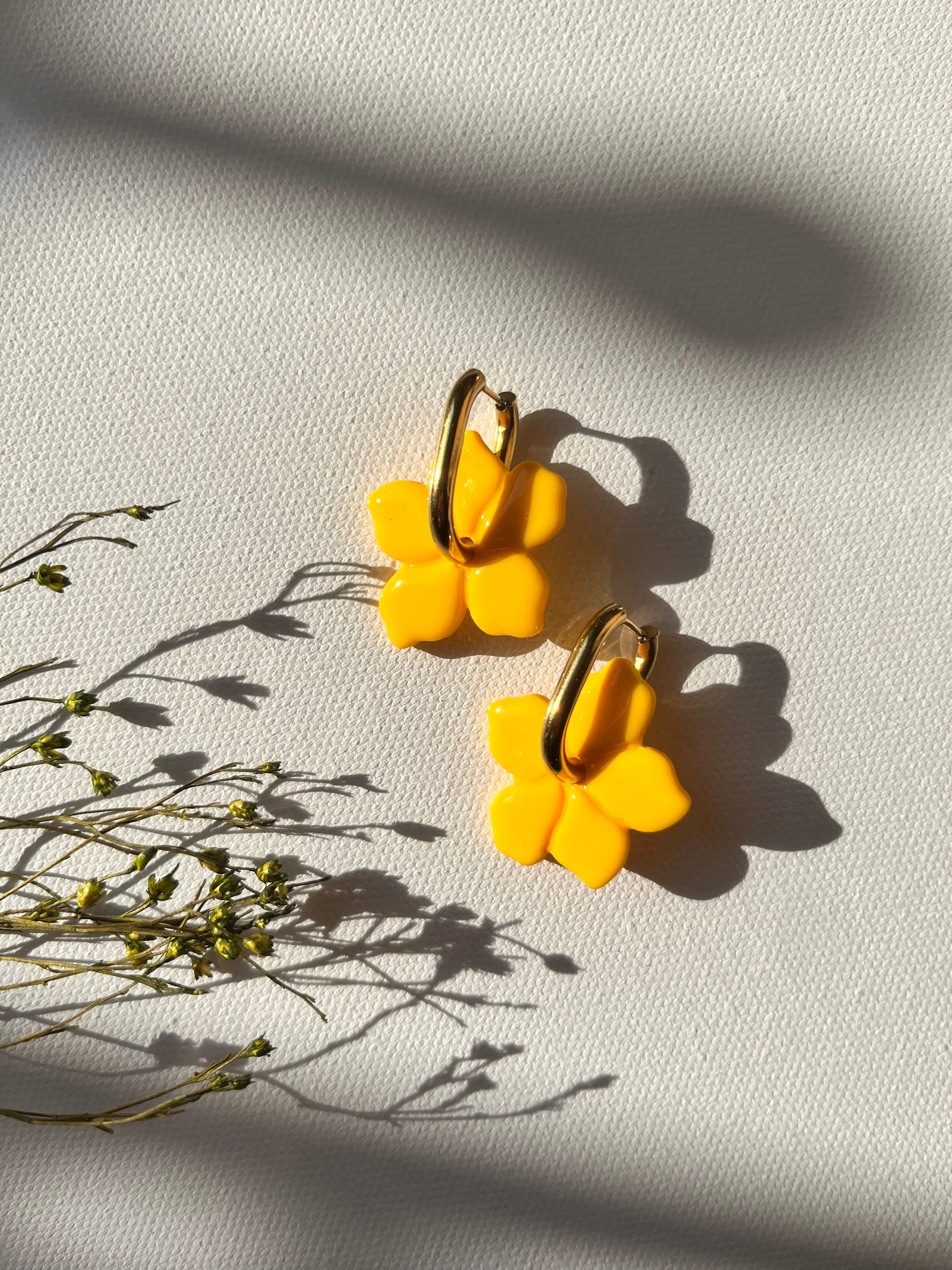 Pampilles fleurs - Jaune soleil