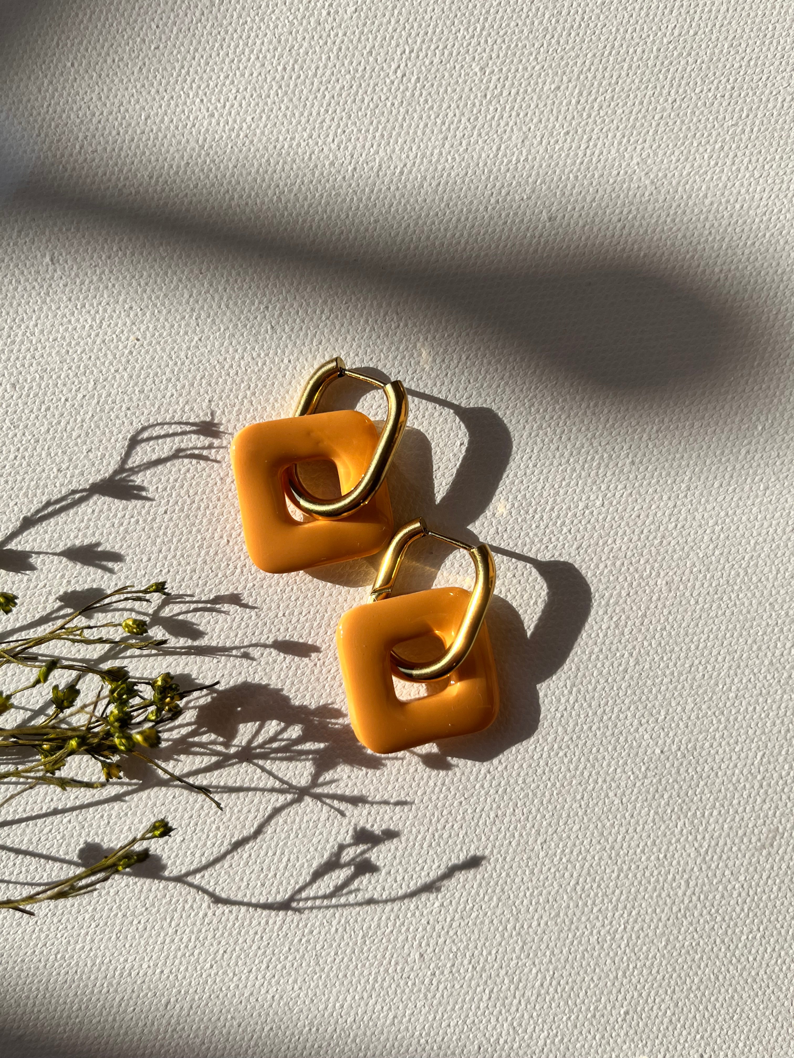 Pampilles carrées - Abricot