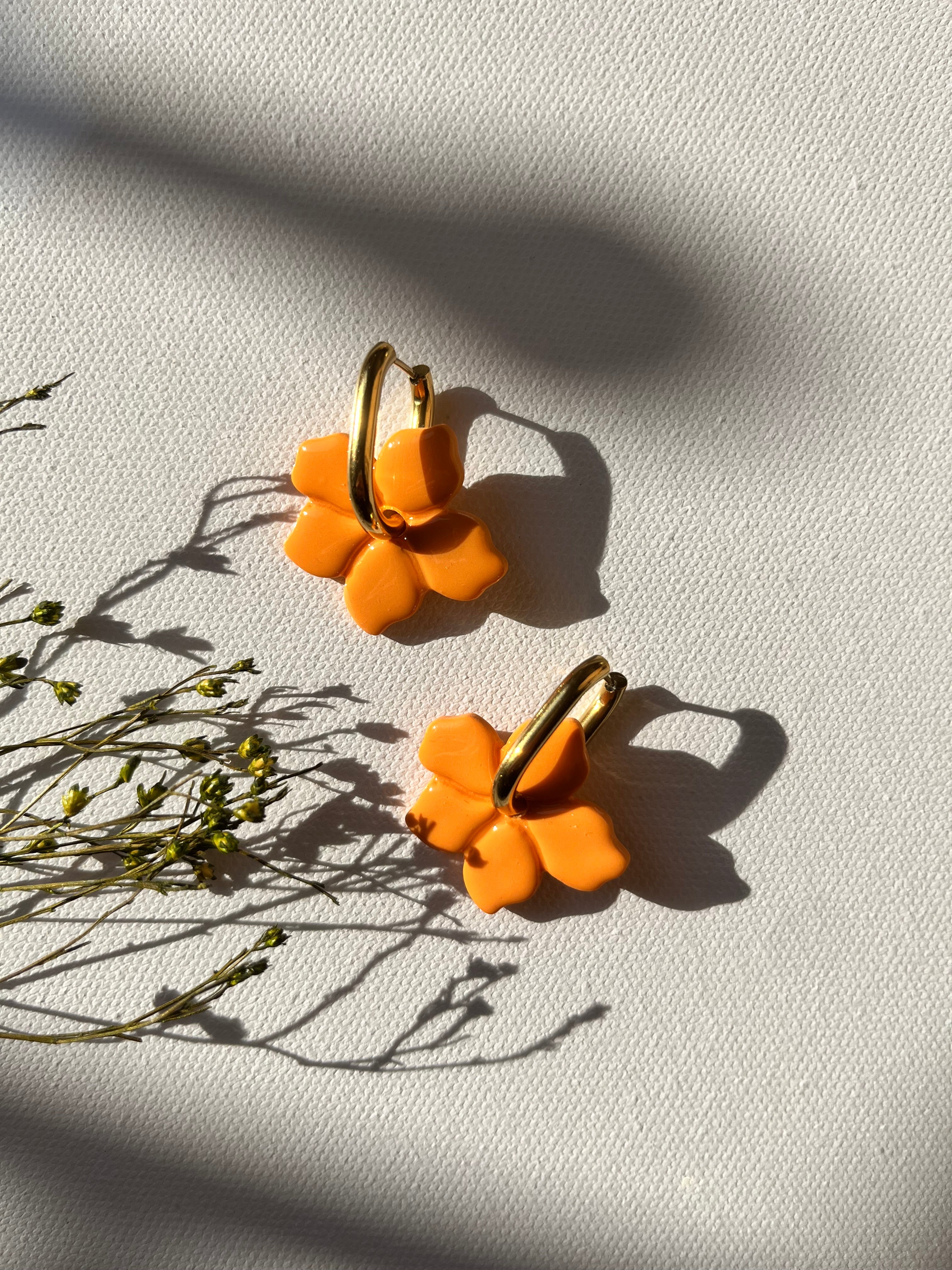 Pampilles fleurs -Orange clair
