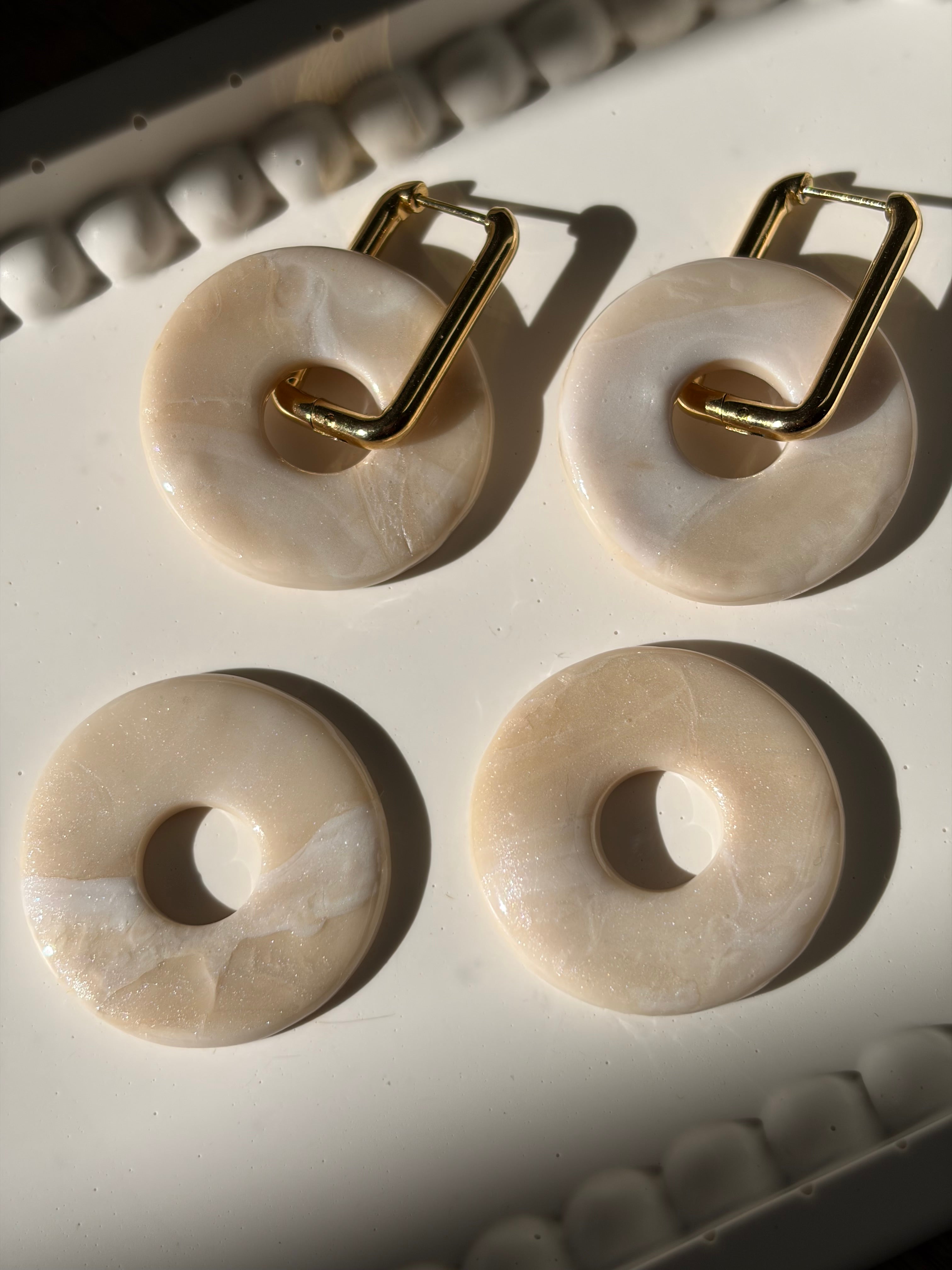 Pampilles donuts - Blanc / Crème billant