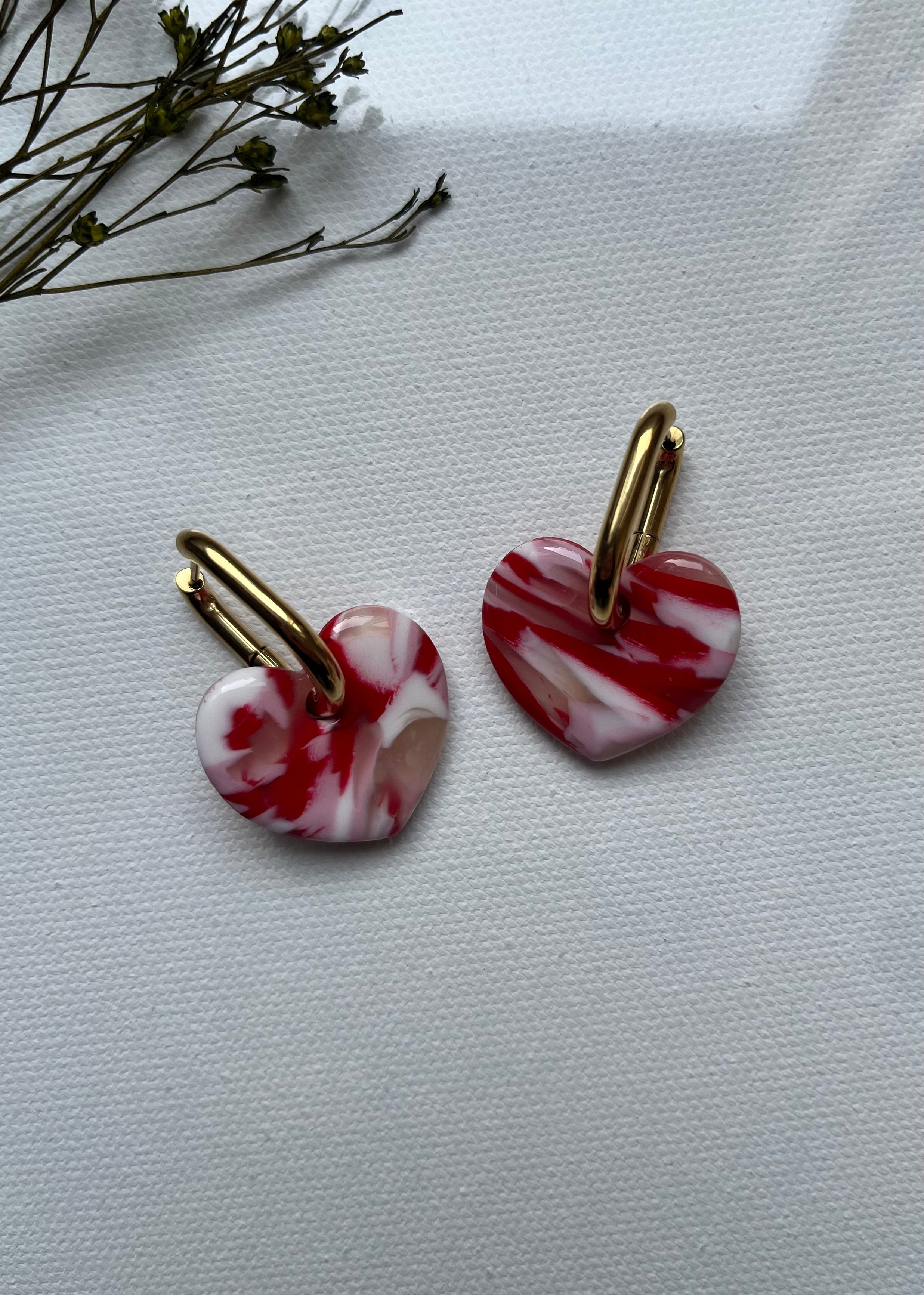 Pampilles cœurs rouge & rose