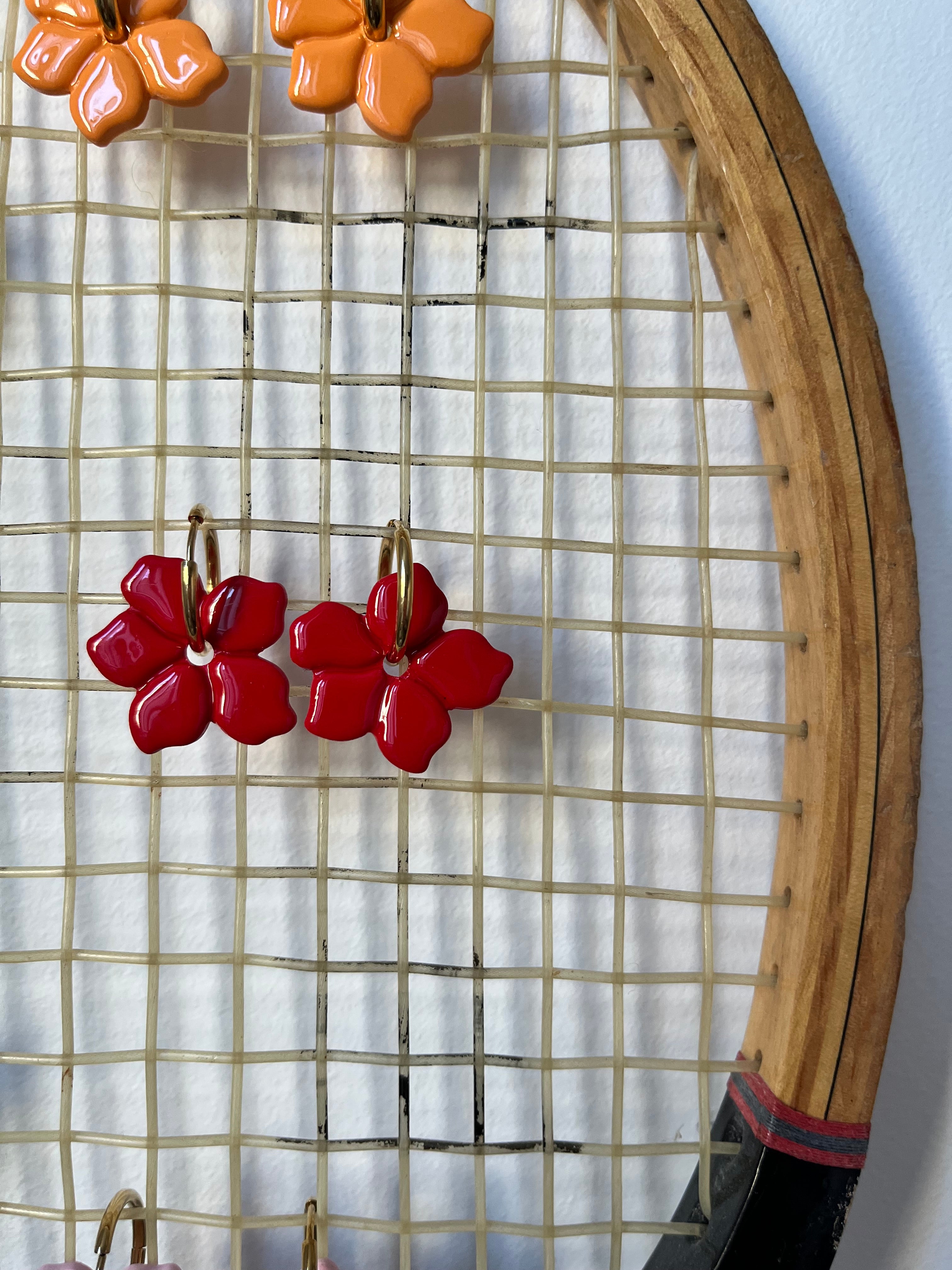 Pampilles fleurs - Rouge