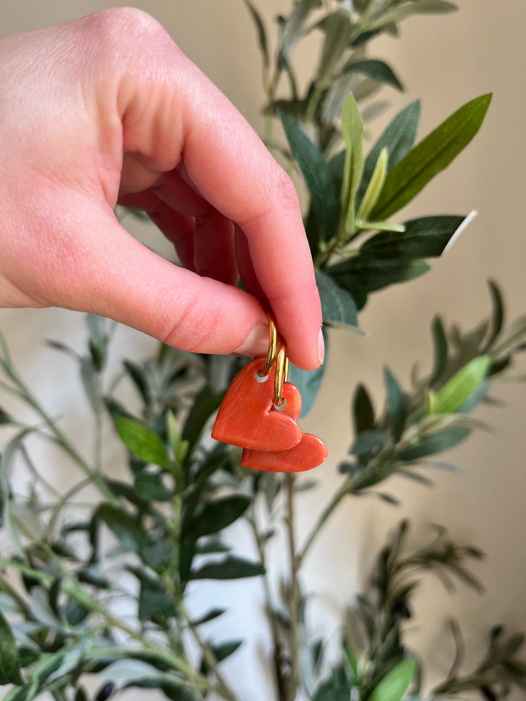 Pampilles cœurs - Cuivre brillant