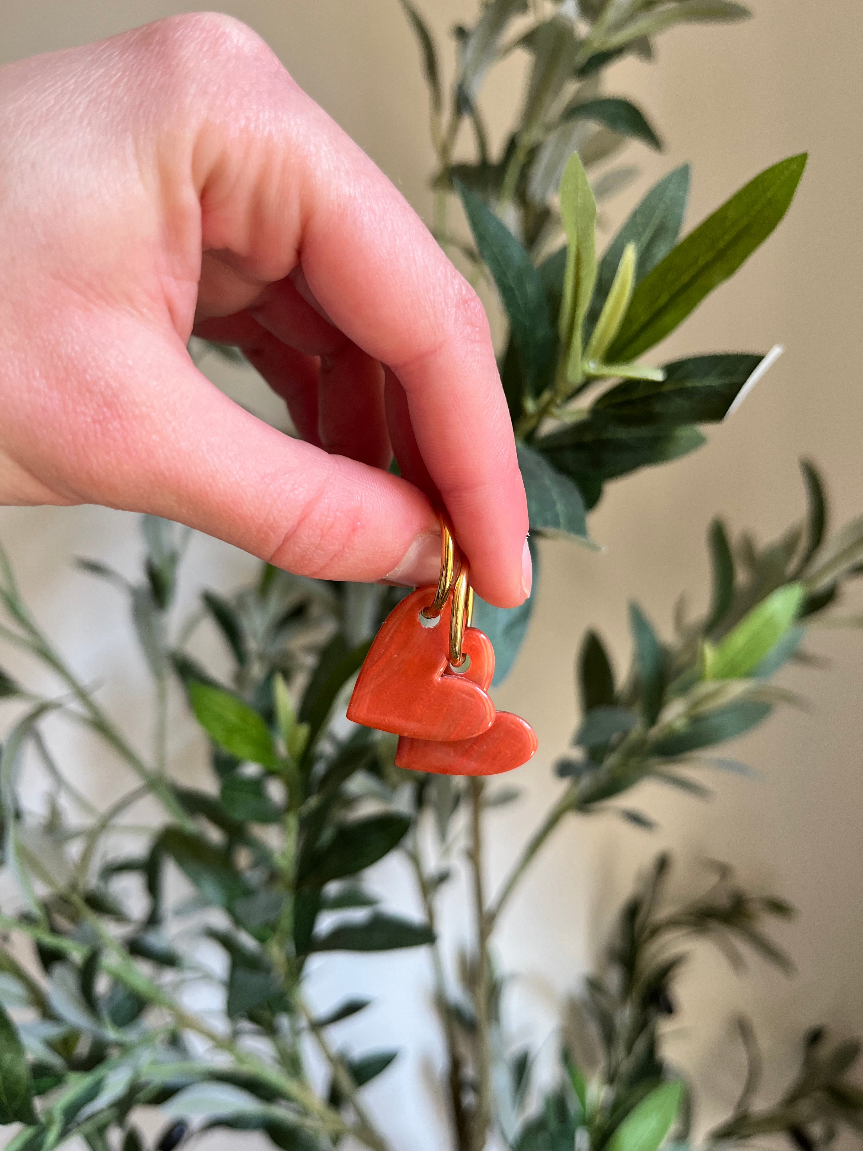 Pampilles cœurs - Cuivre brillant