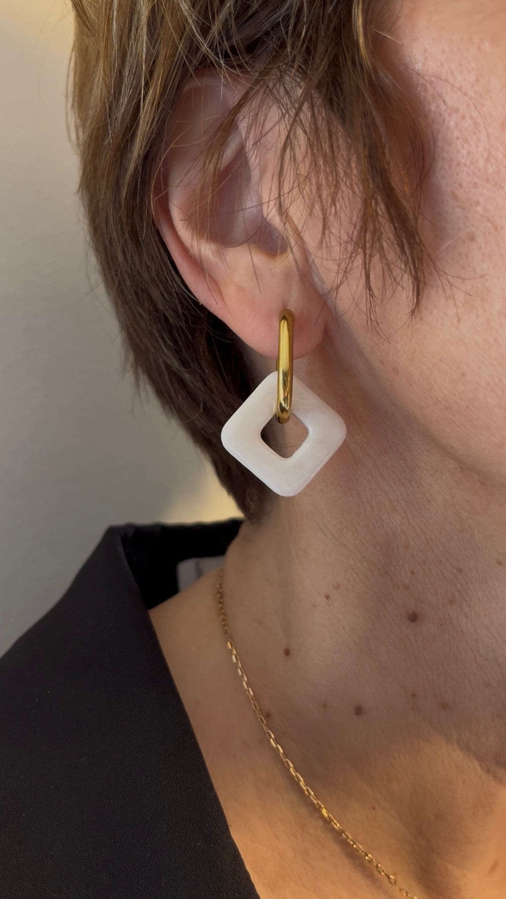 Papilles carrés - Blanc nacré