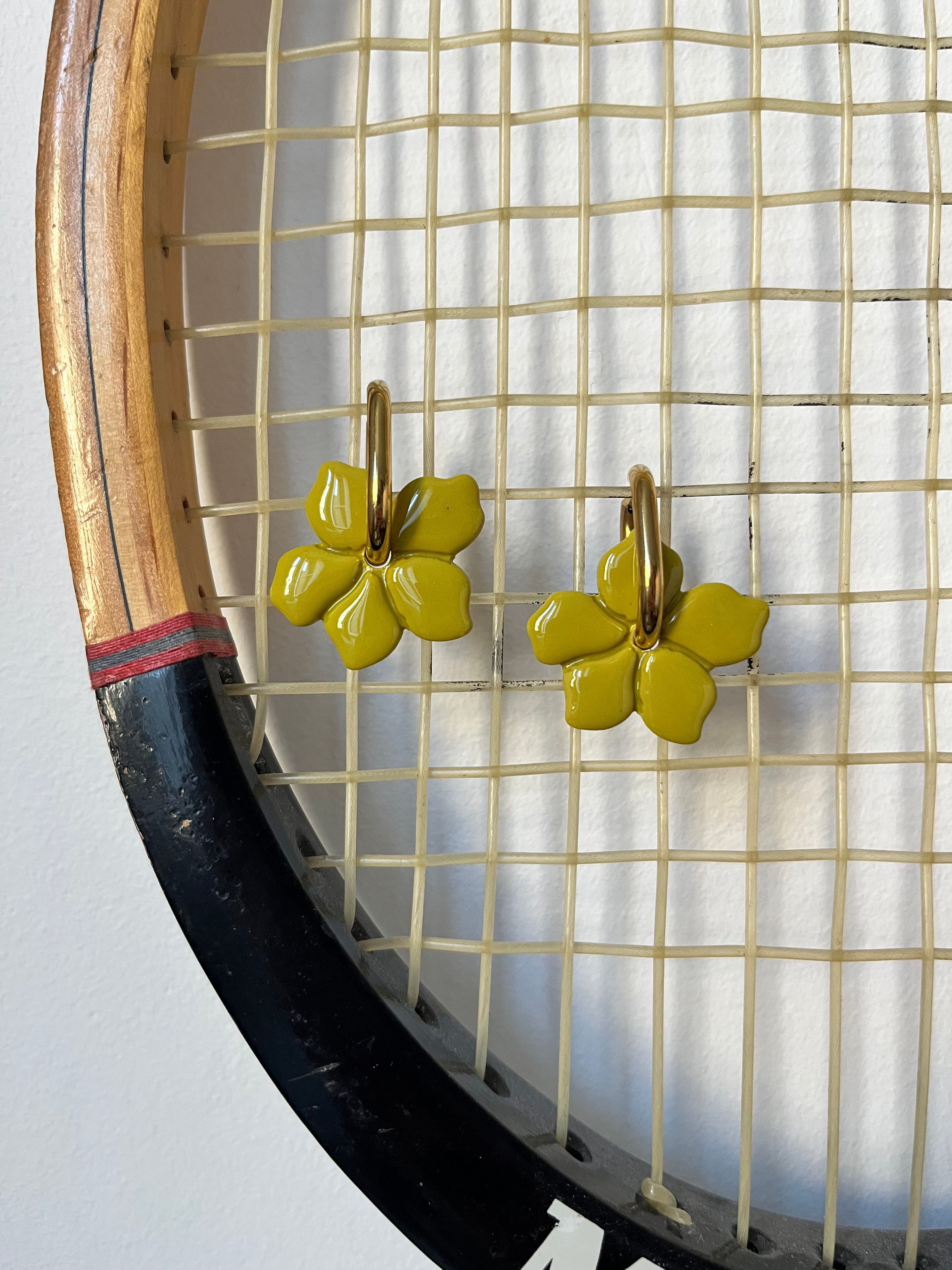 Pampilles fleurs - Vert olive