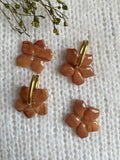Pampilles fleurs - Marron camel