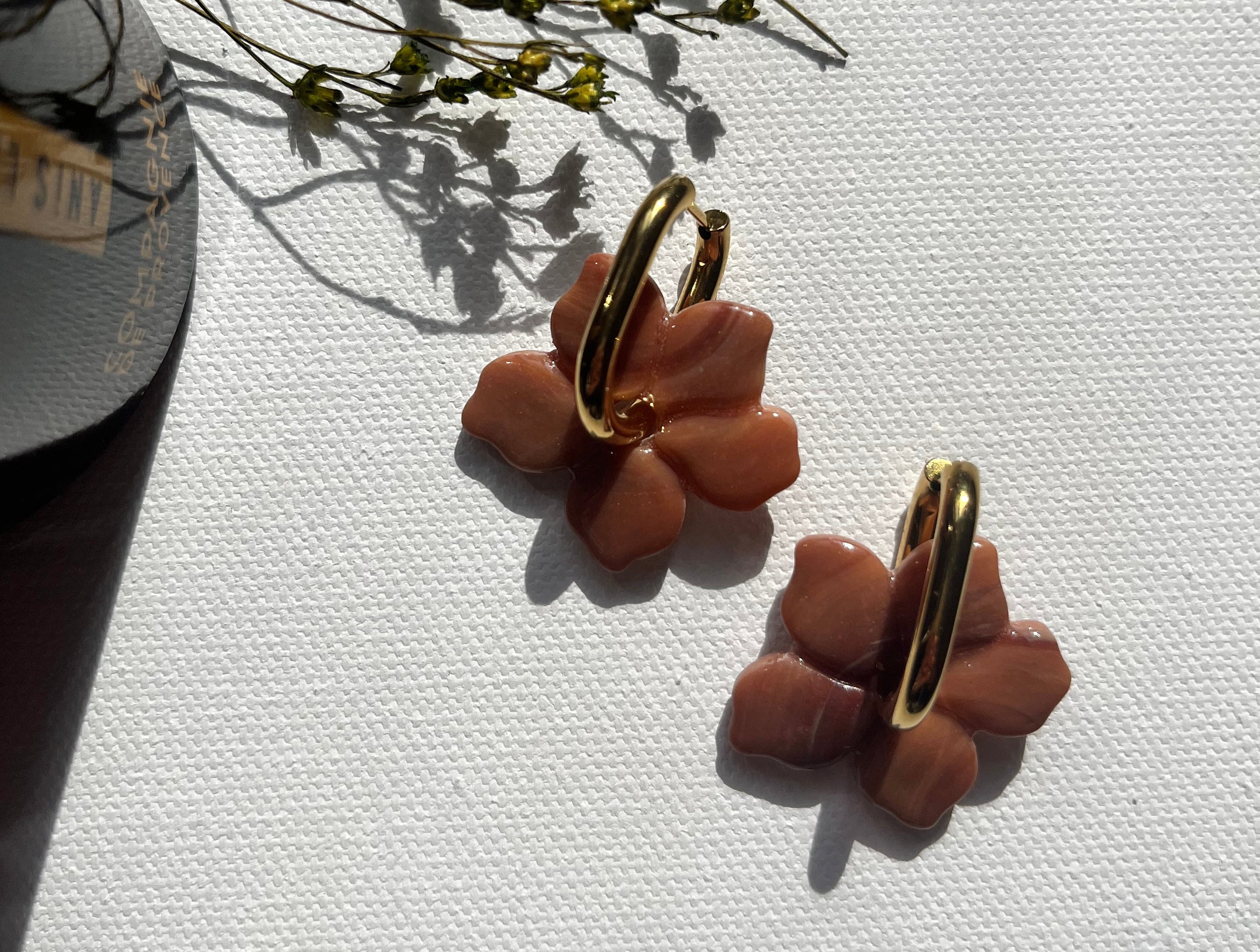 Pampille fleurs - Marron