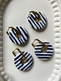 Pampille donuts - Rayé bleu & blanc