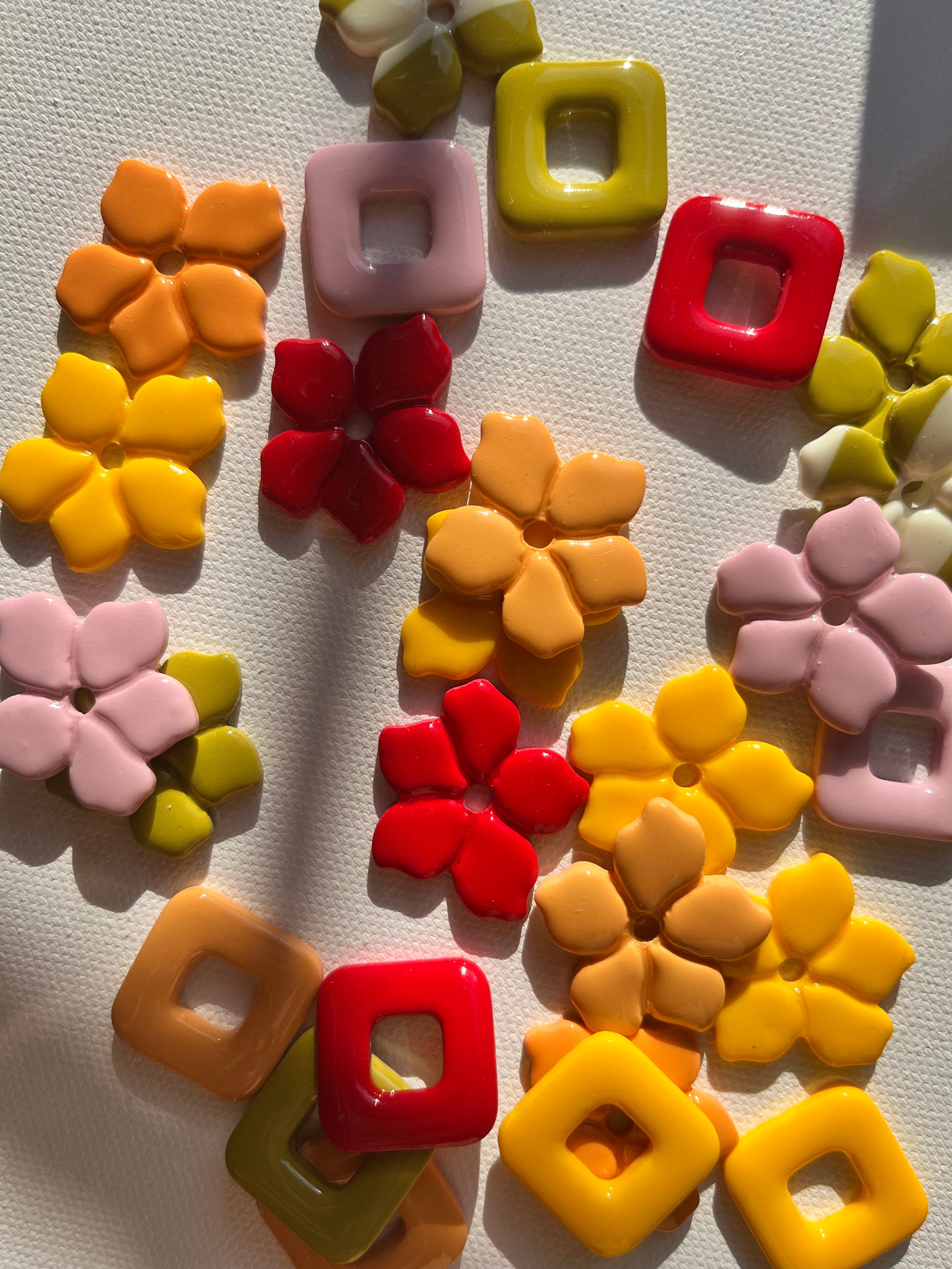 Pampilles fleurs - Jaune soleil