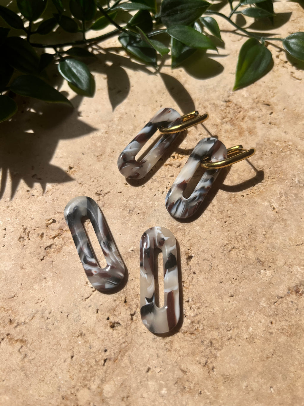 Pampilles ovales - Transparent 3 chocolats