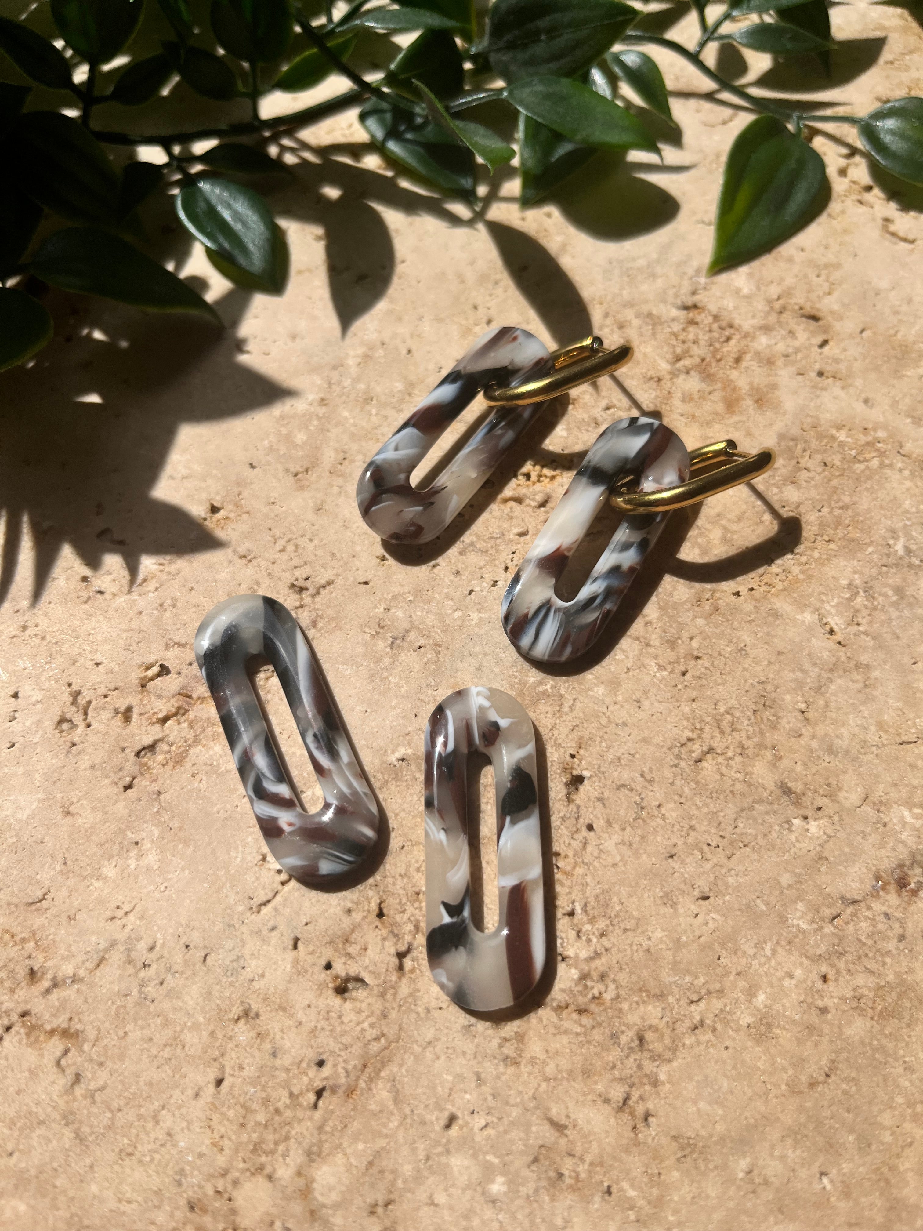 Pampilles ovales - Transparent 3 chocolats