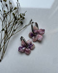 Pampilles fleurs violet & rose