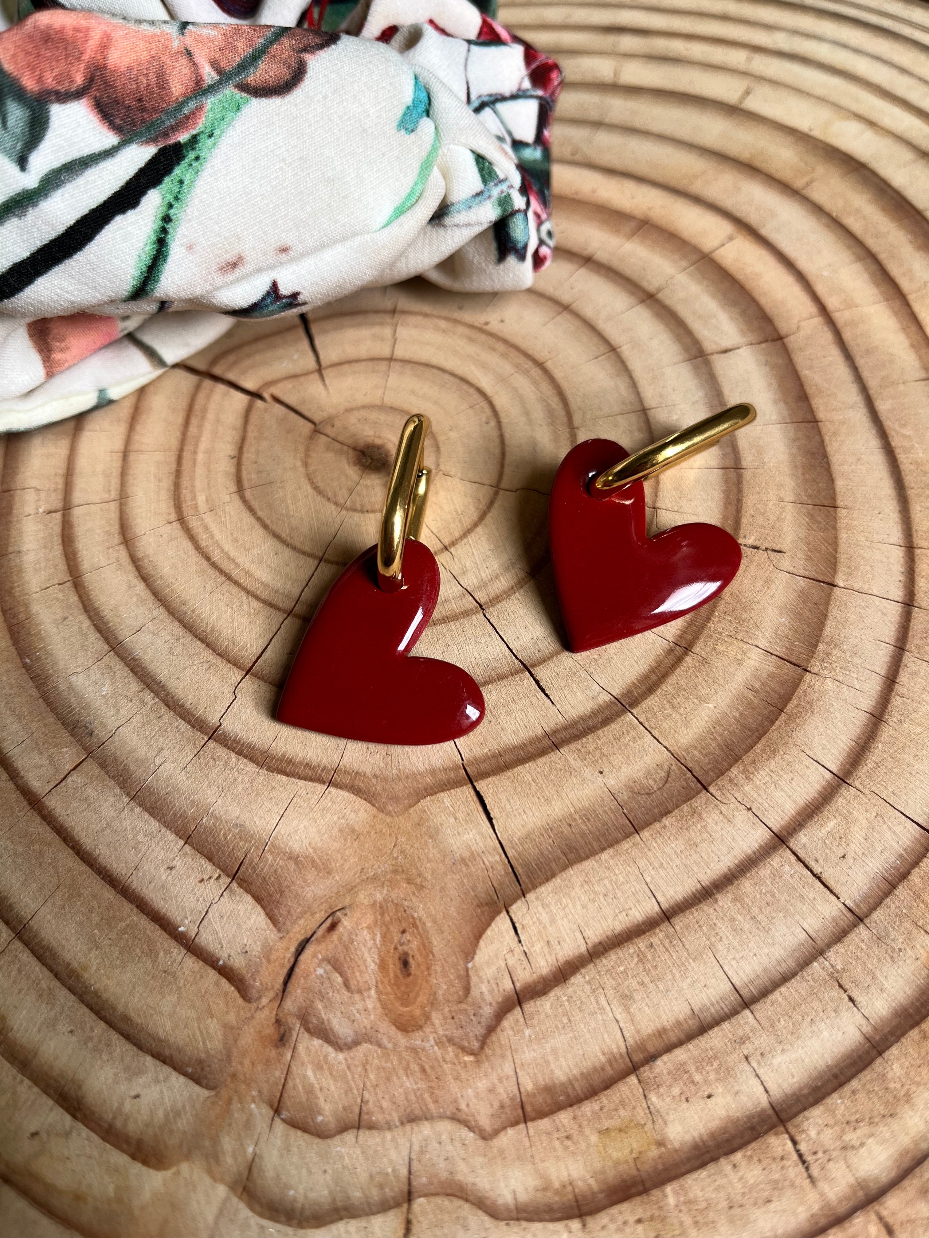 Pampilles cœur - Rosé / rouge