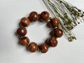 Bracelet perles - Marron reflets