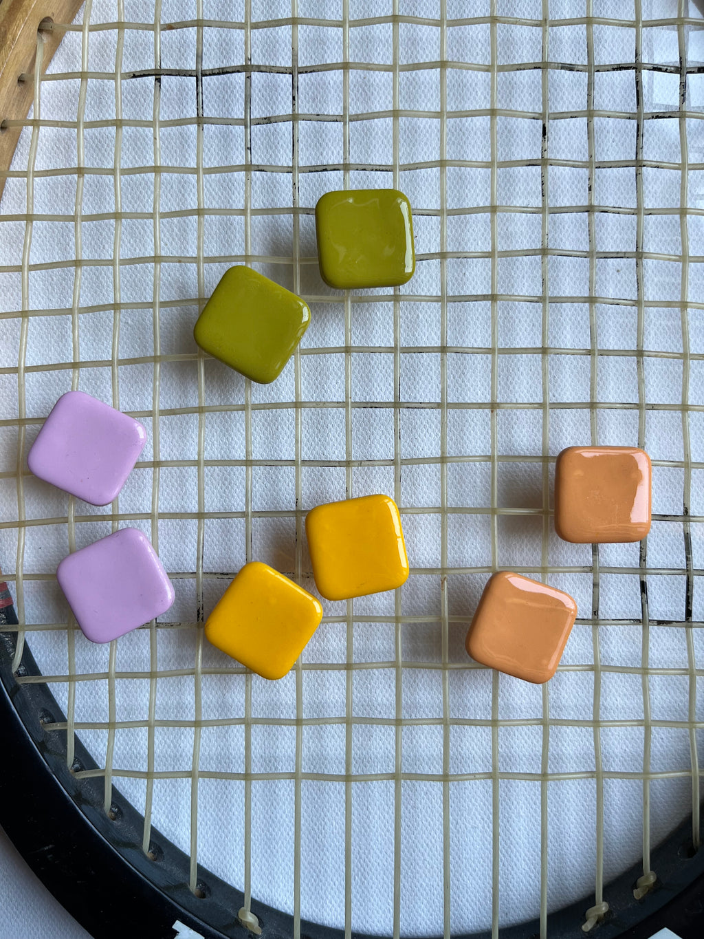 Boucles d’oreilles carrées - Jaune soleil