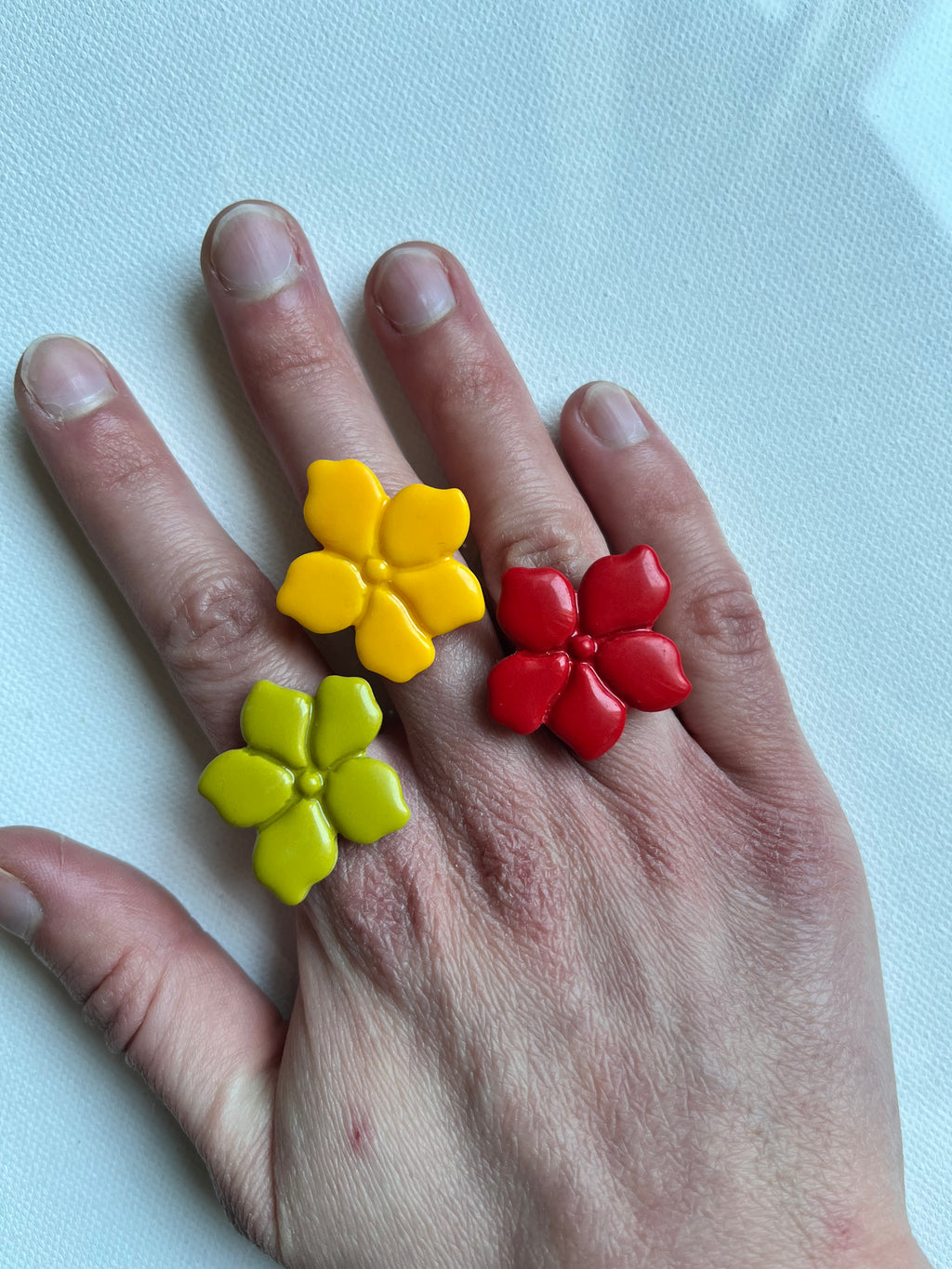 Bague fleur - Jaune soleil