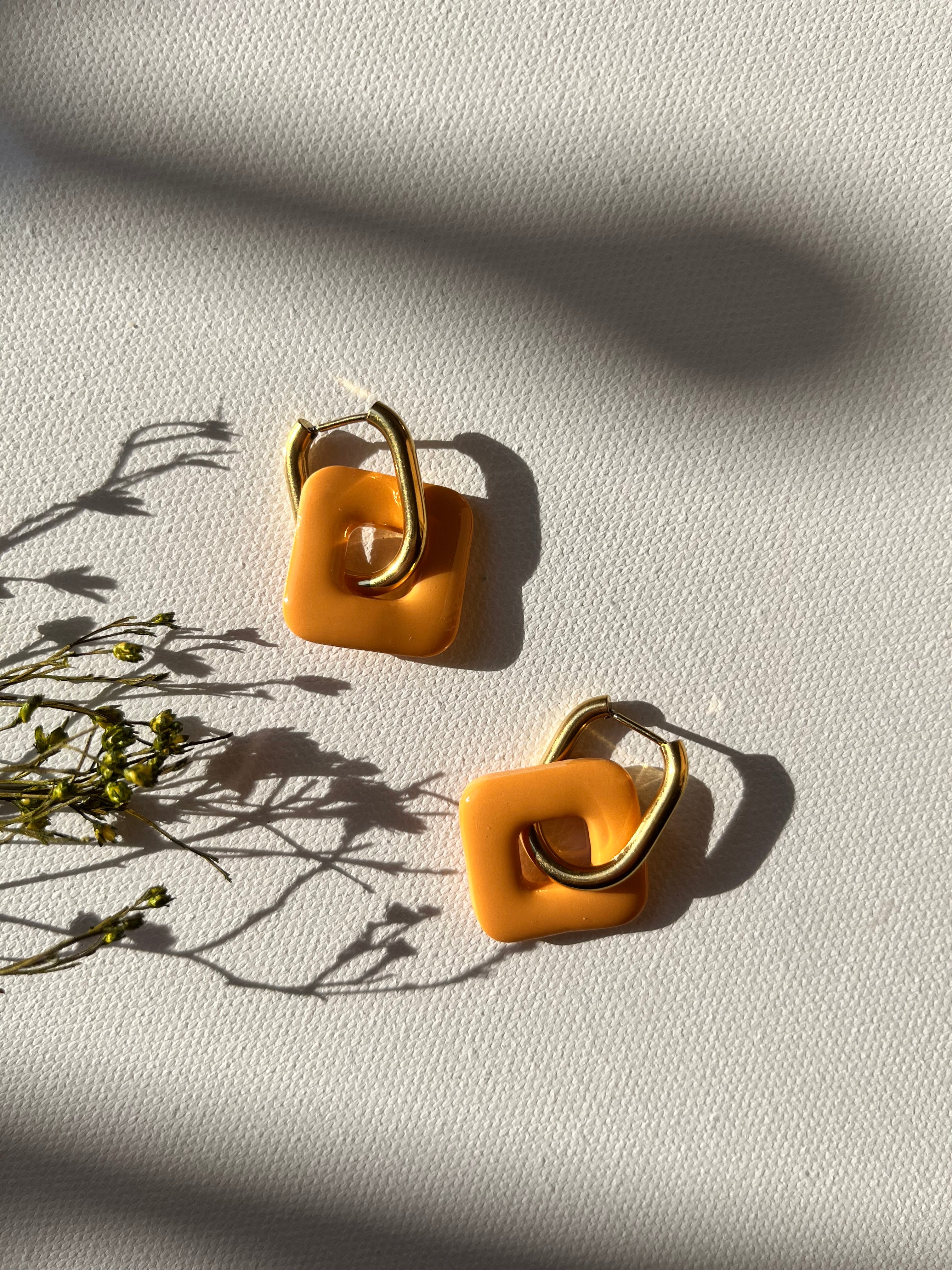 Pampilles carrées - Abricot