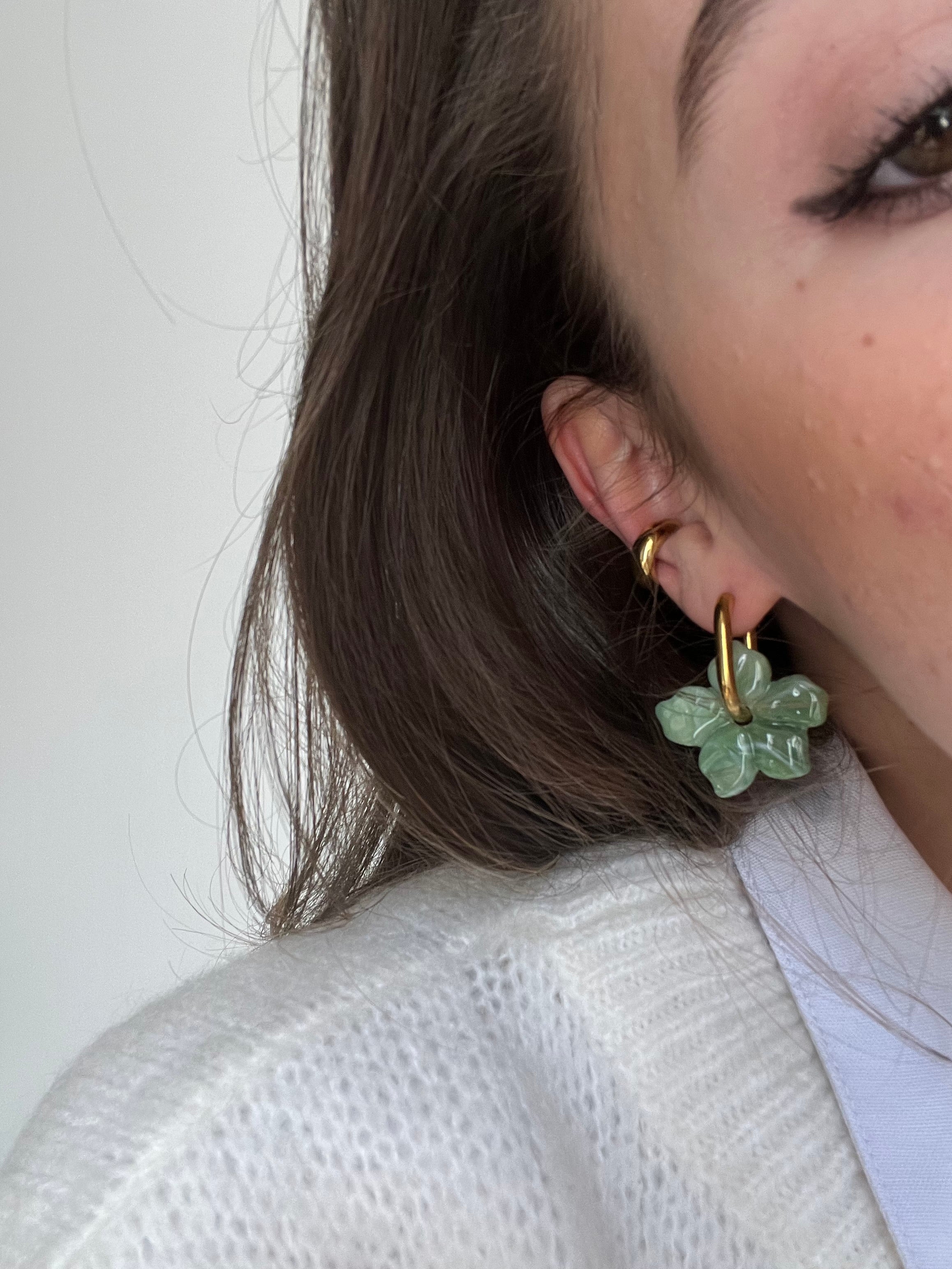 Pampilles fleurs - Vert / Matcha