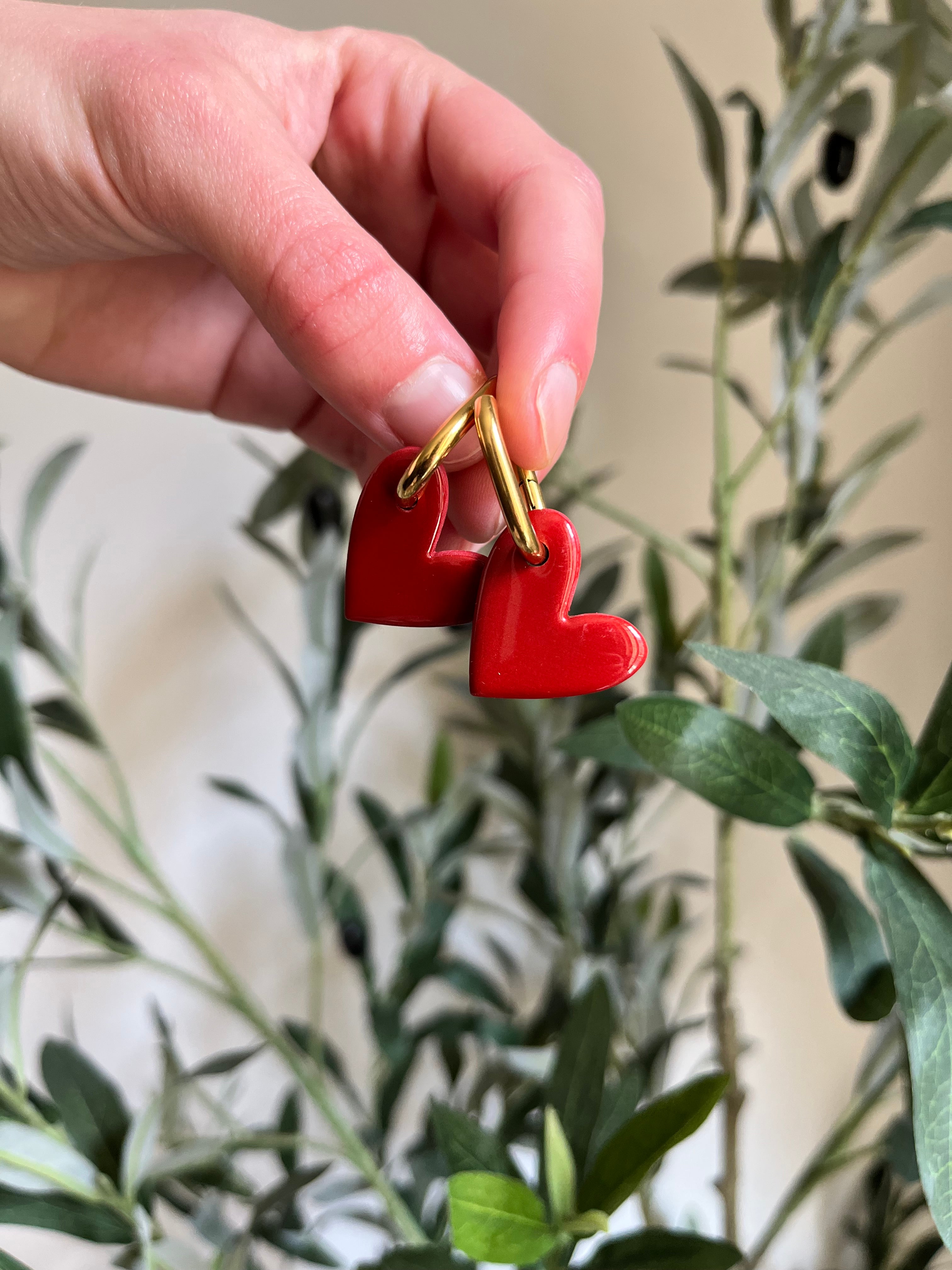 Pampilles cœur - Rosé / rouge