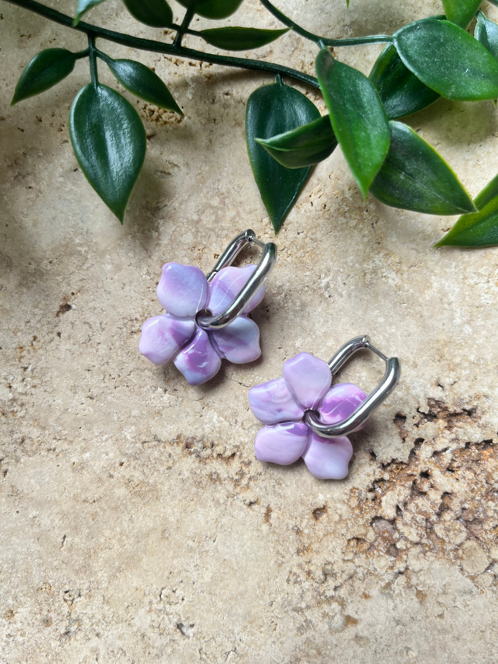 Pampilles fleurs - Violet & Rose