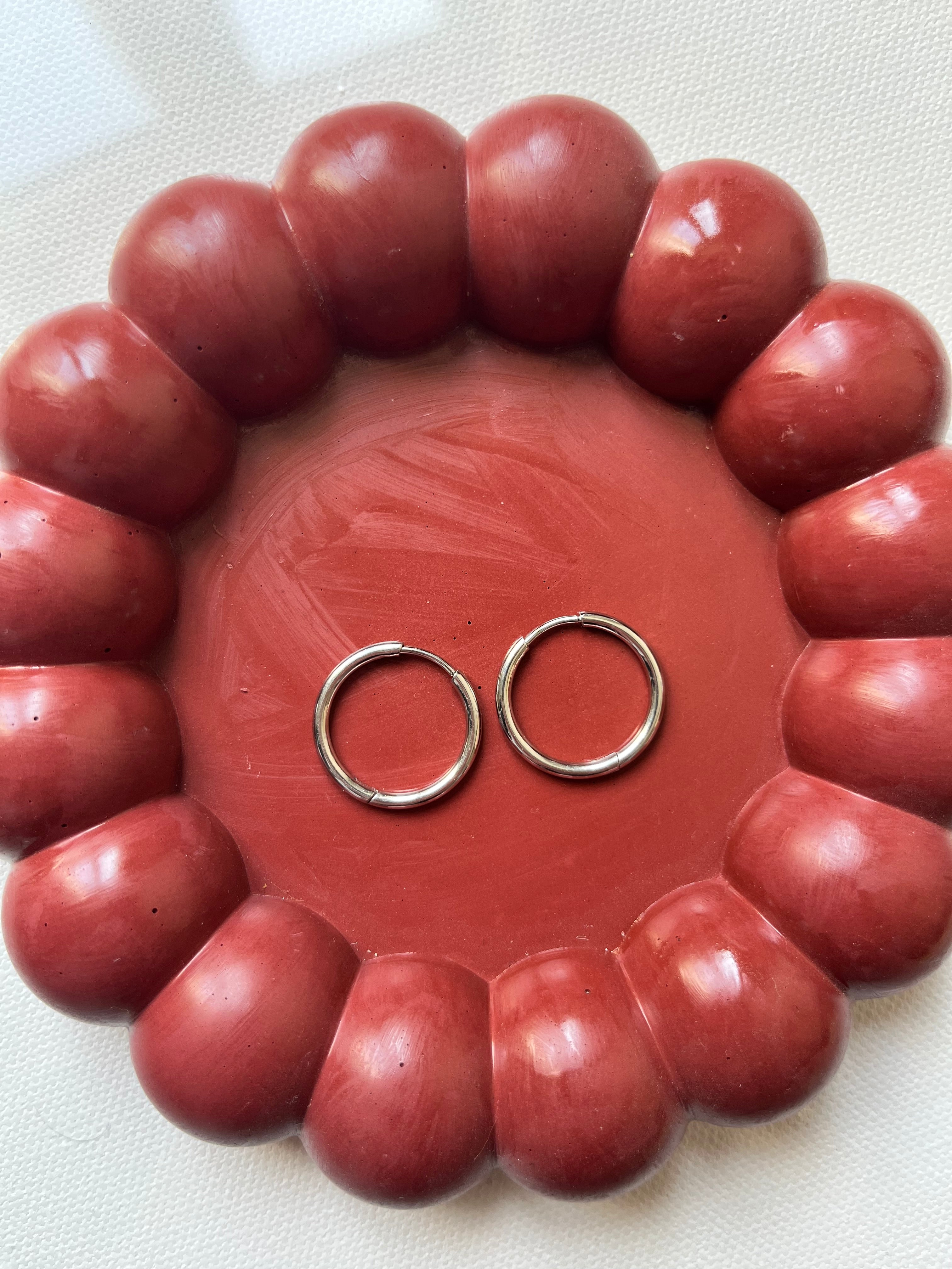 Créoles argent circulaire