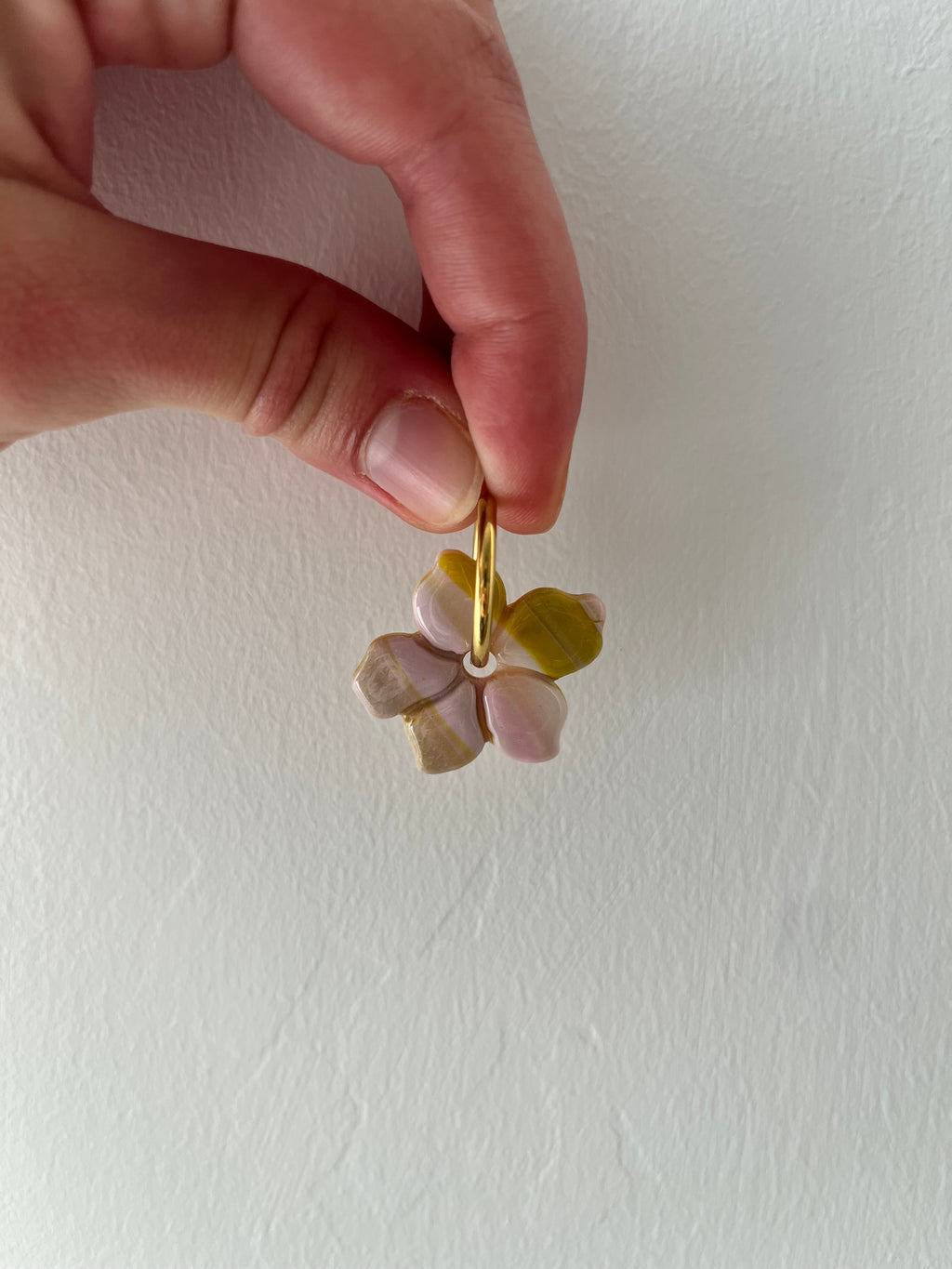 Pampilles fleurs - Rose & vert