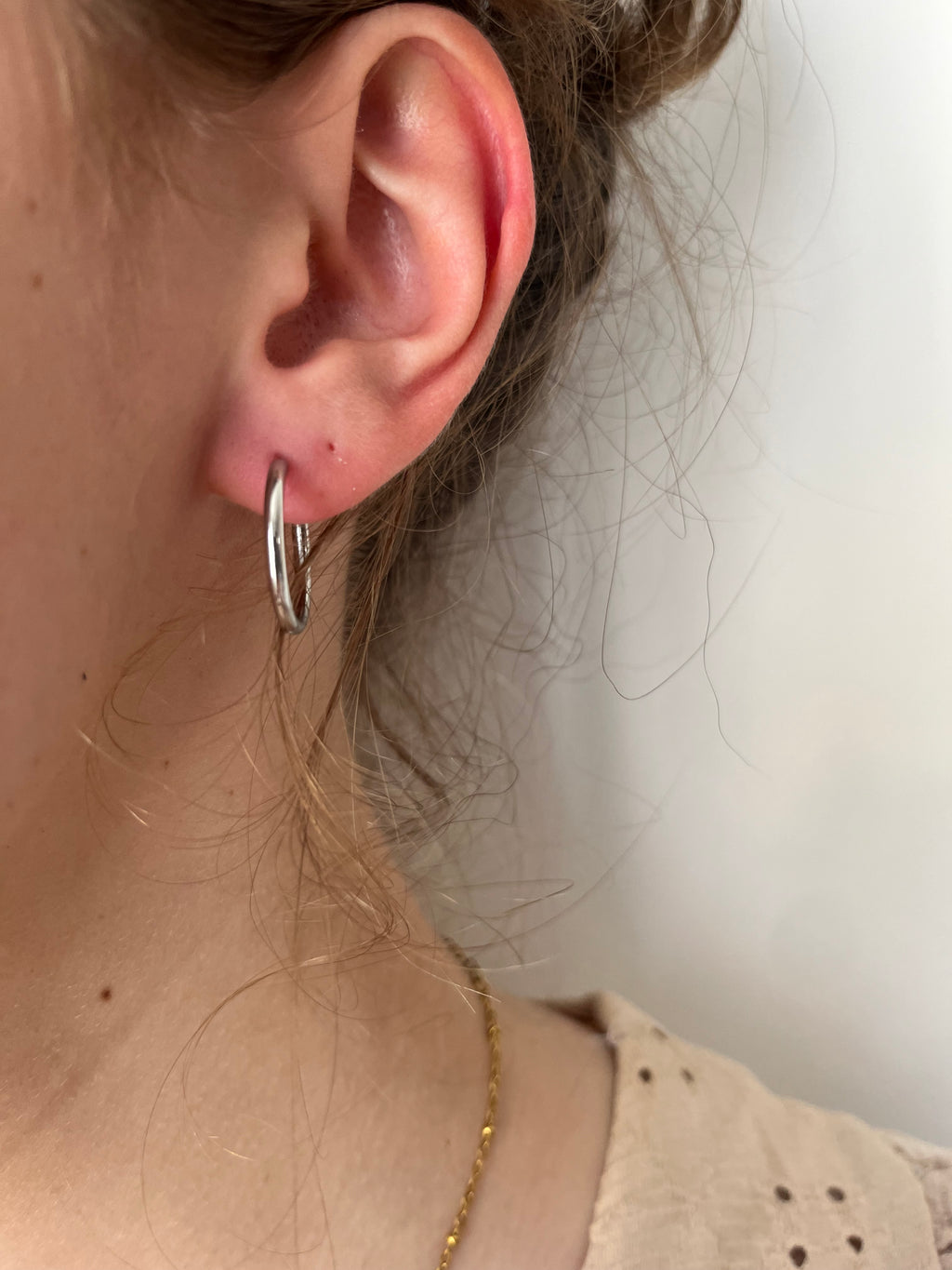 Créoles argent circulaire