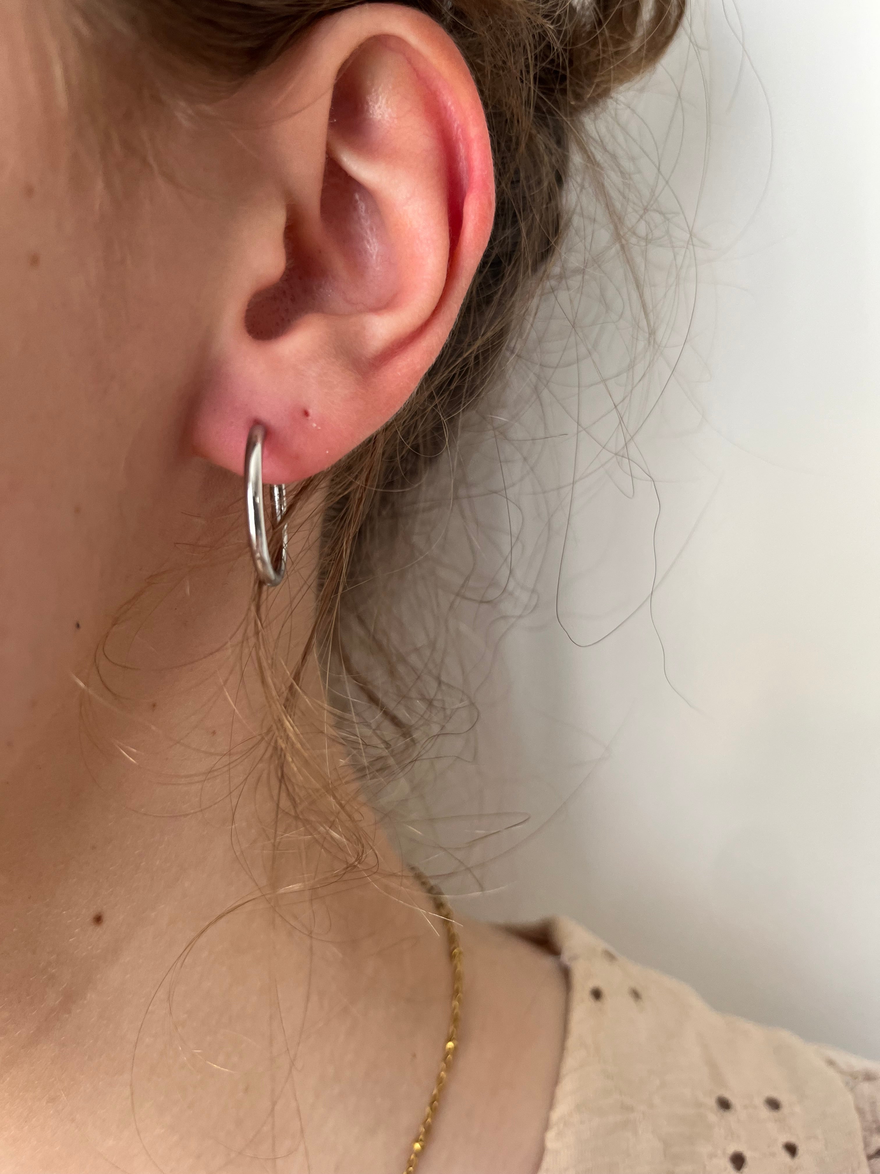 Créoles argent circulaire