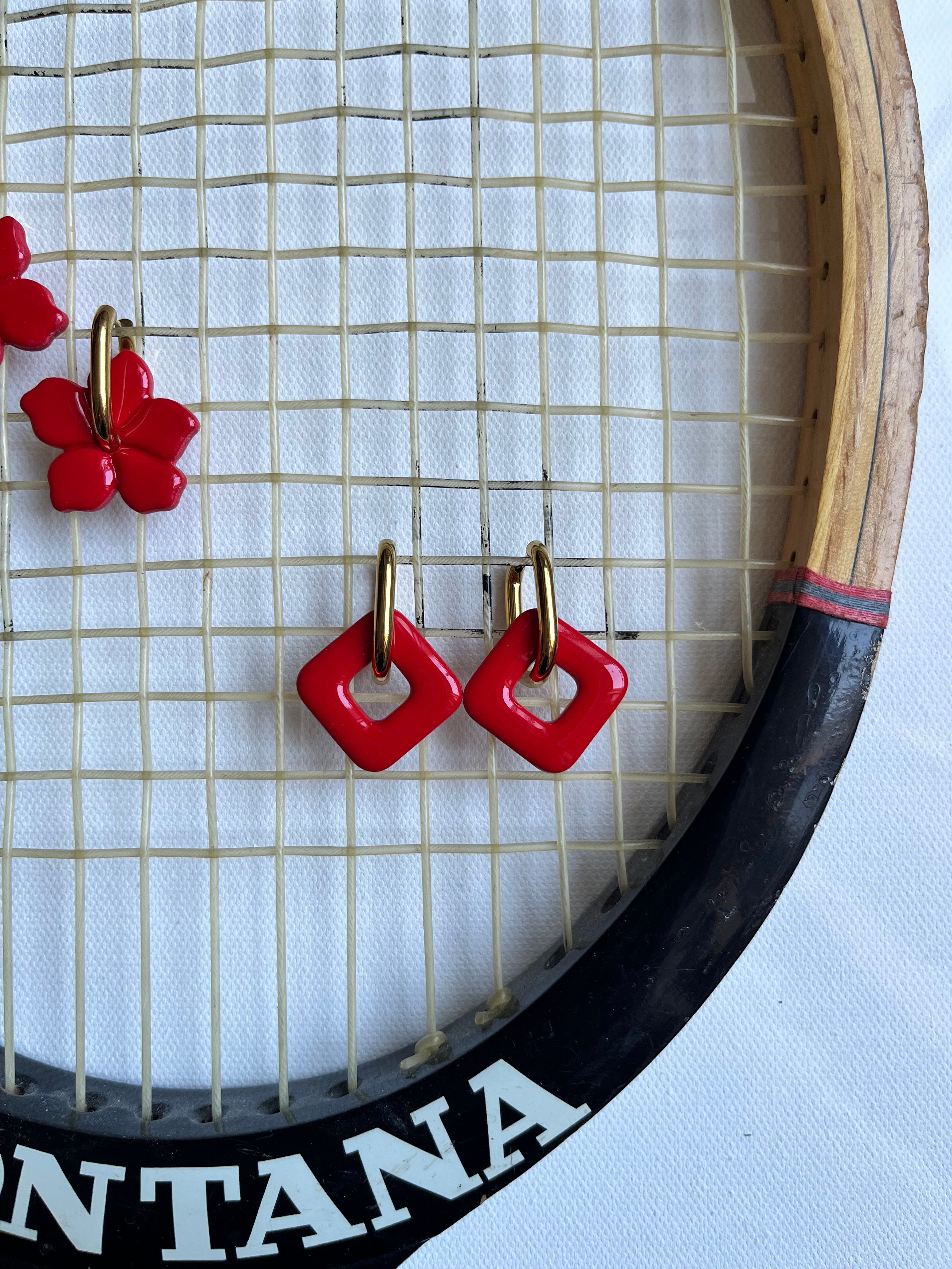 Pampilles carrées - Rouge