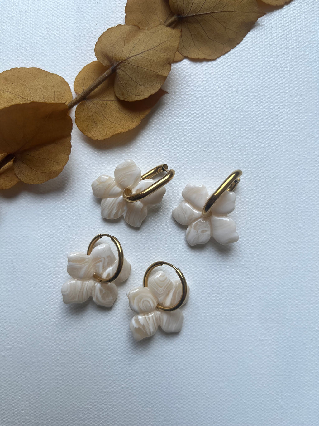 Pampilles fleurs - Blanc motifs
