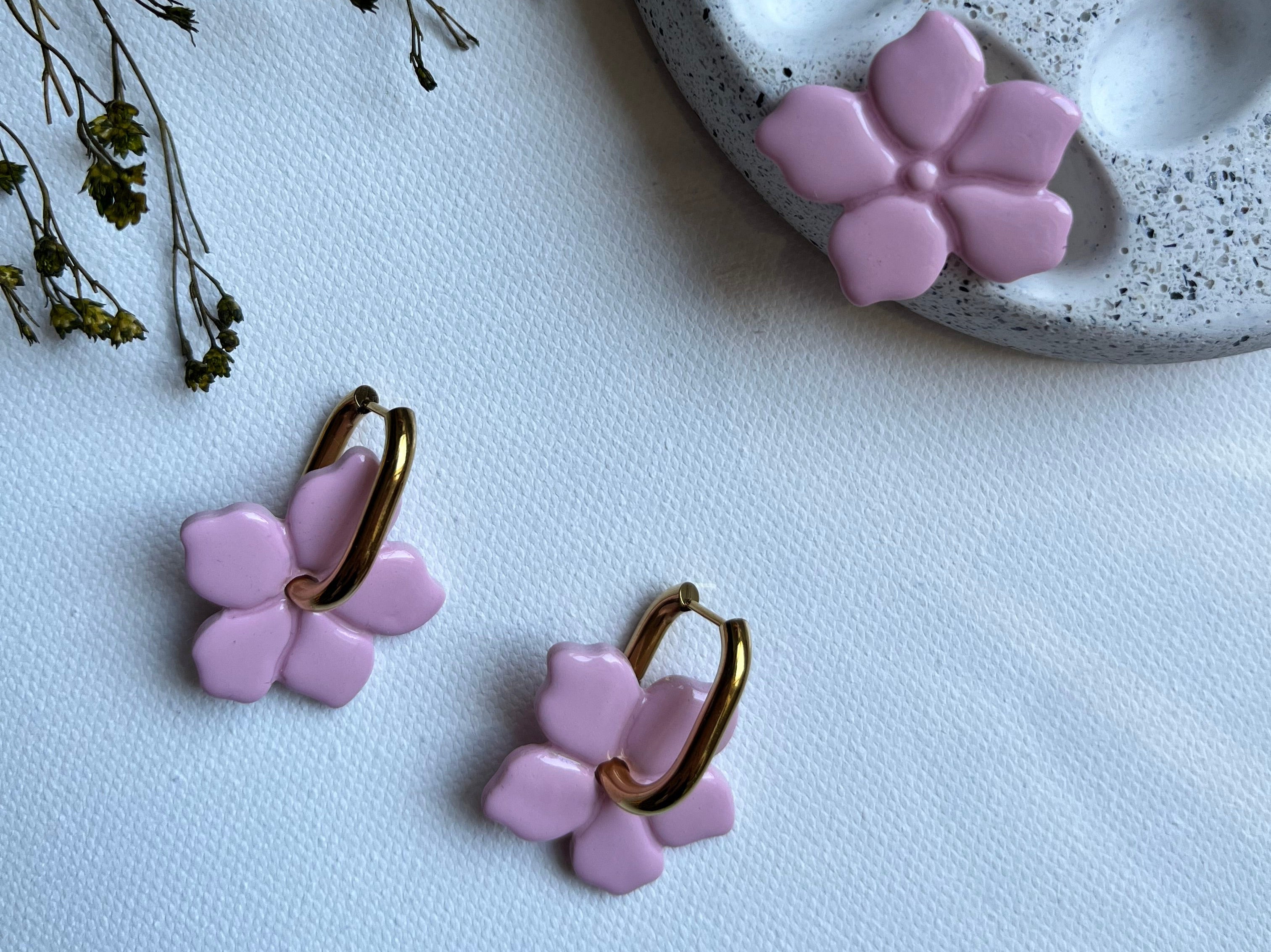 Pampilles fleurs - Rose clair