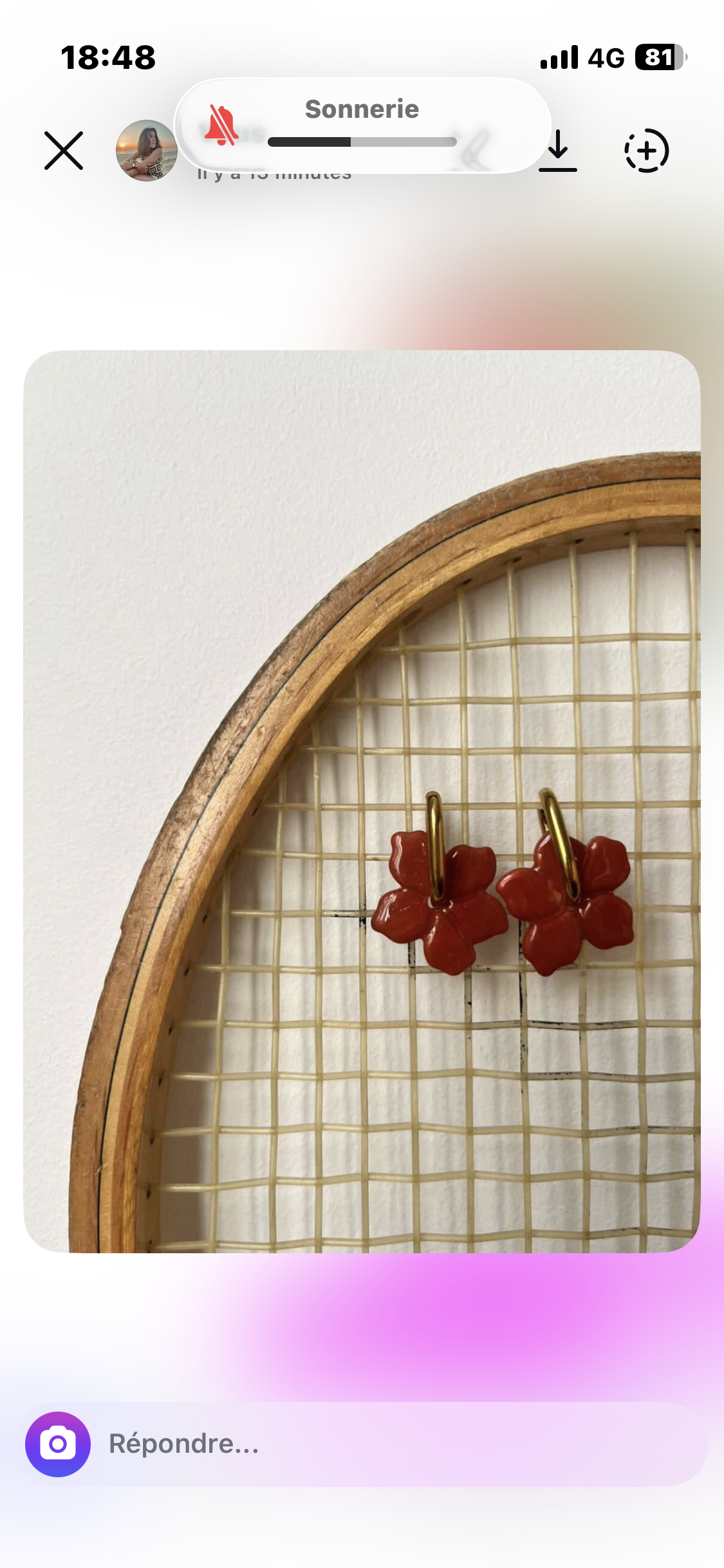 Pampilles fleurs - Rouge