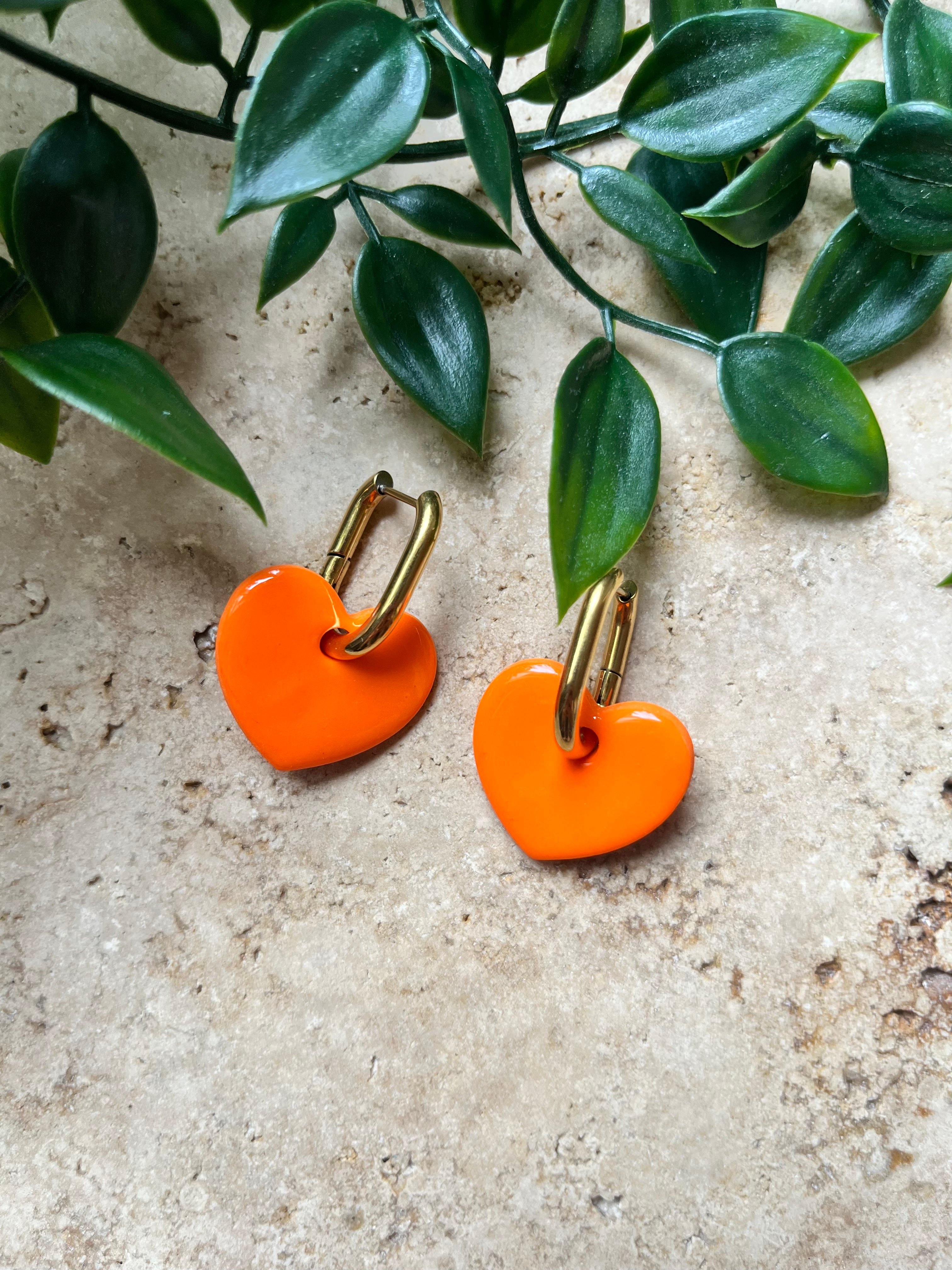 Pampilles cœurs - Orange
