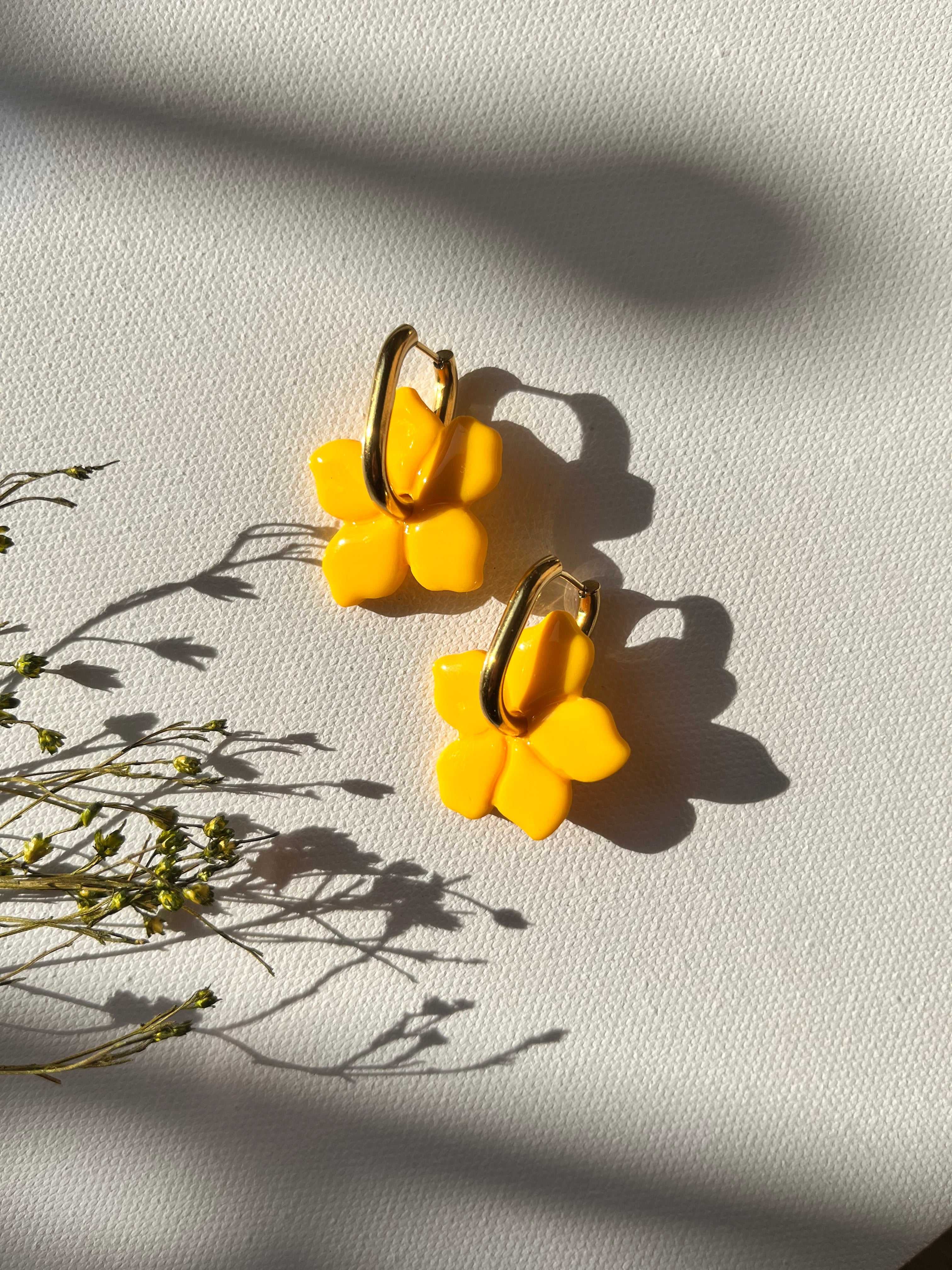 Pampilles fleurs - Jaune soleil