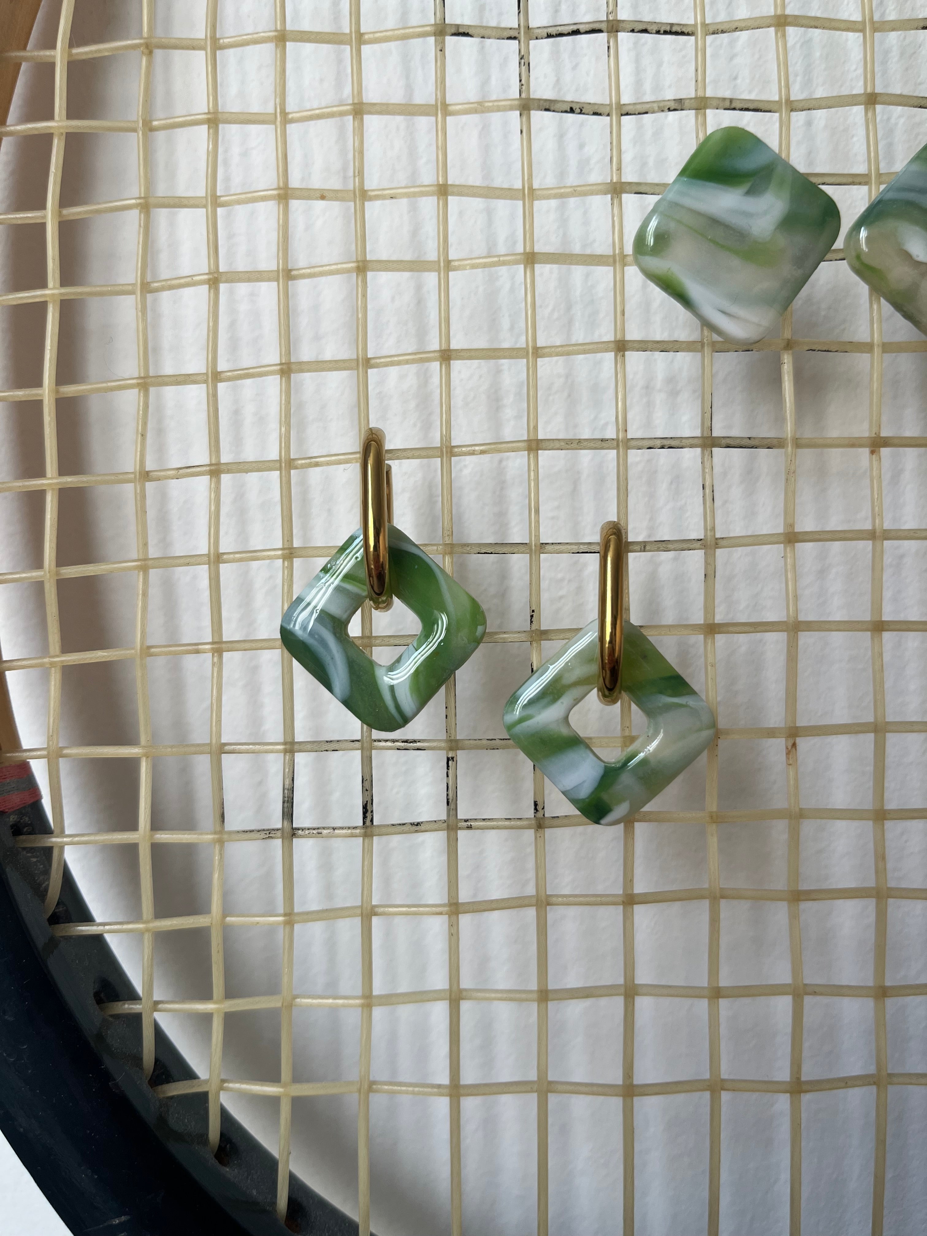 Pampilles carrées - Vert / Matcha