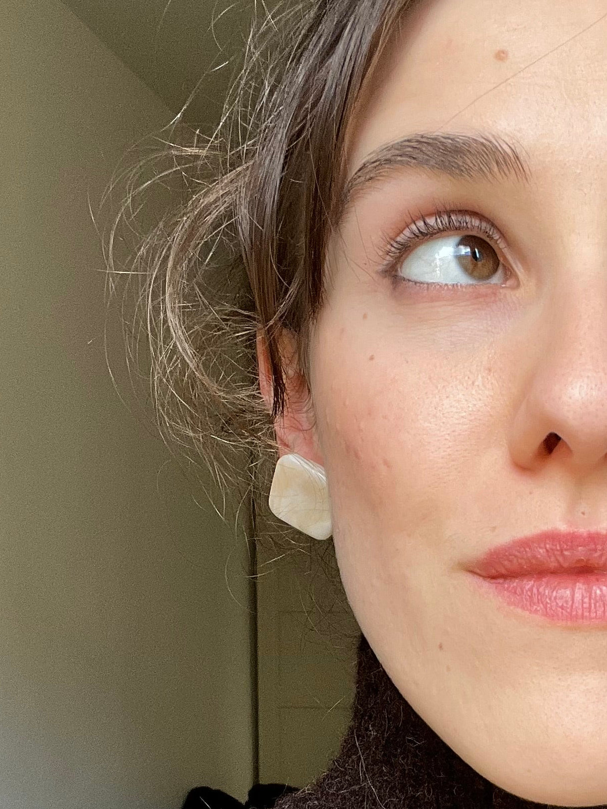 Boucles d’oreilles carrées - Nacré