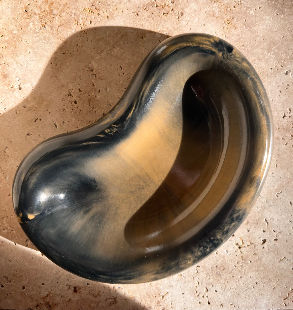 Vide-Poches forme cacahuète - Couleur Noire et Marron